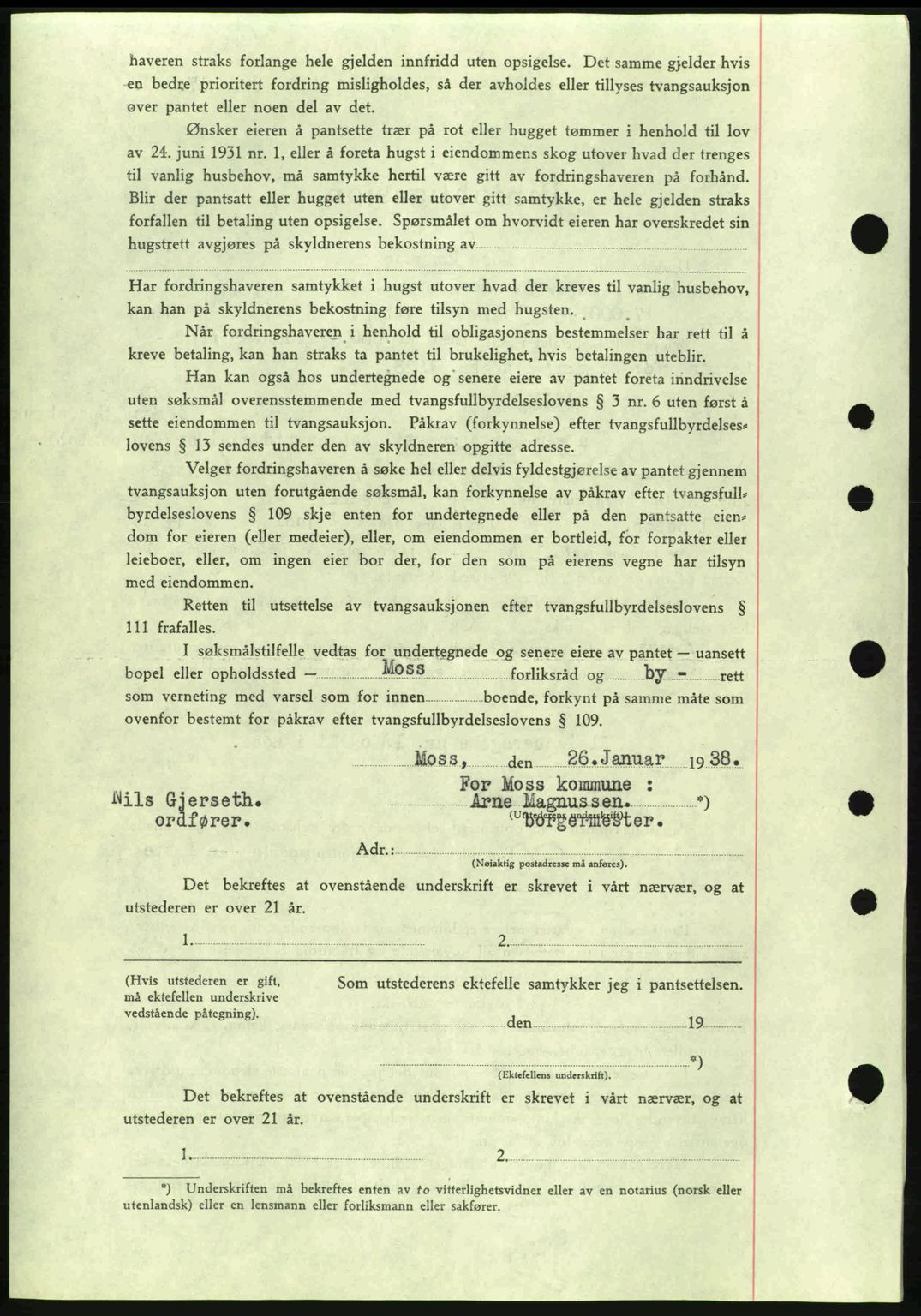 Moss sorenskriveri, AV/SAO-A-10168: Pantebok nr. B5, 1938-1938, Dagboknr: 288/1938