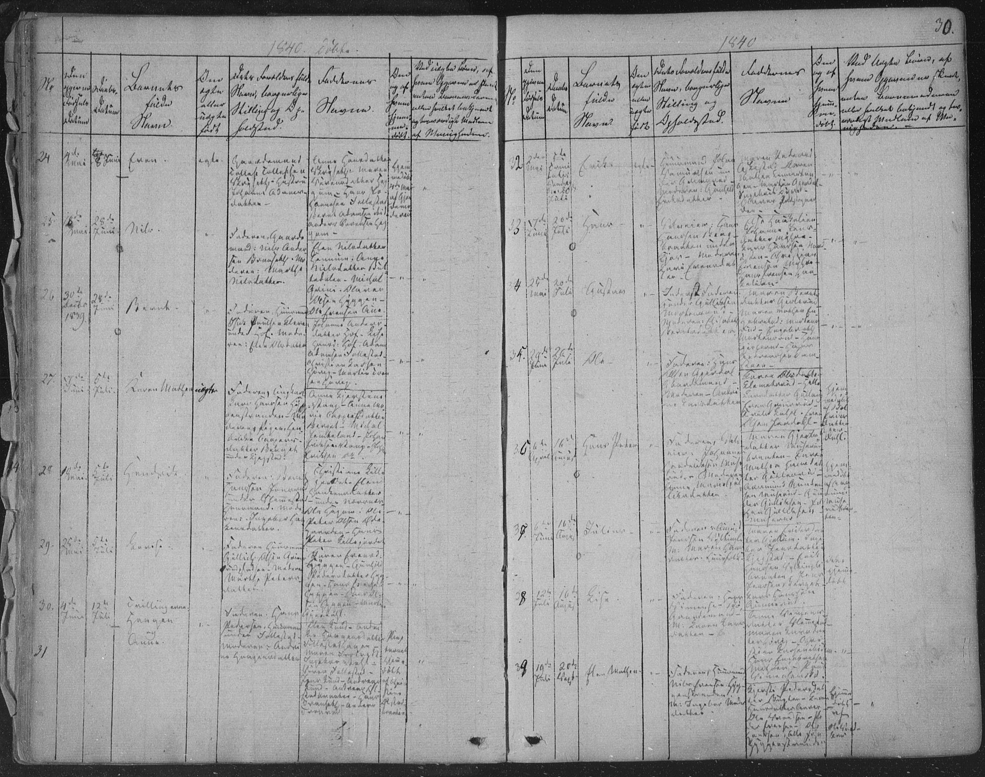 Røyken kirkebøker, SAKO/A-241/F/Fa/L0005: Ministerialbok nr. 5, 1833-1856, s. 30