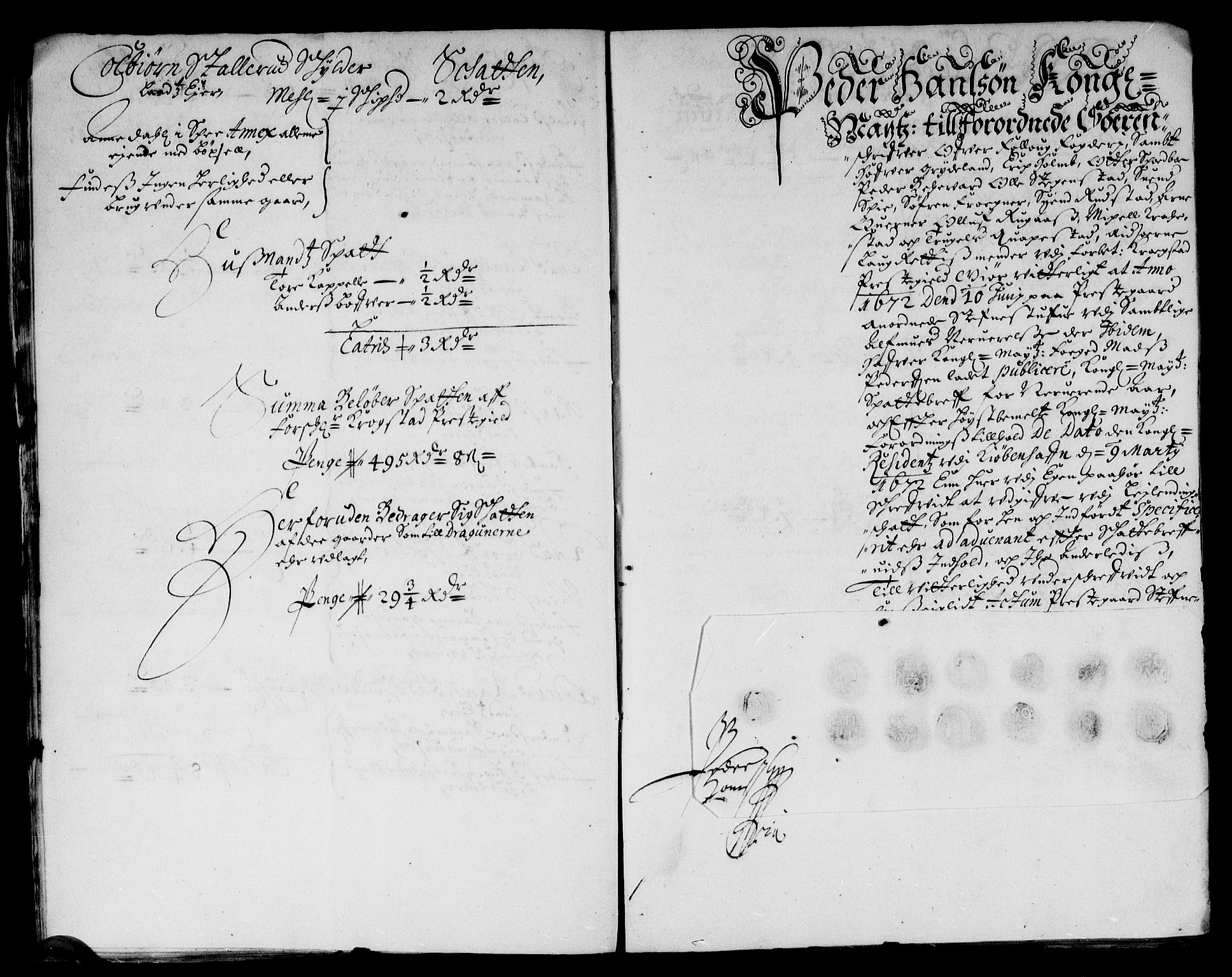 Rentekammeret inntil 1814, Reviderte regnskaper, Stiftamtstueregnskaper, Landkommissariatet på Akershus og Akershus stiftamt, AV/RA-EA-5869/R/Rb/L0084: Akershus stiftamt, 1672