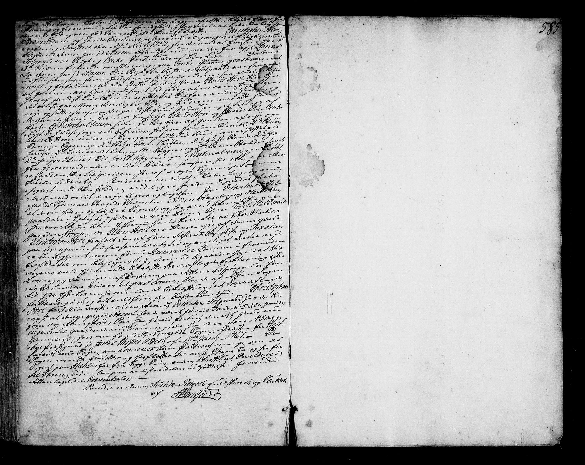 Rakkestad sorenskriveri, SAO/A-10686/F/Fb/L0032: Tingbøker, 1758-1767, s. 584b-585a