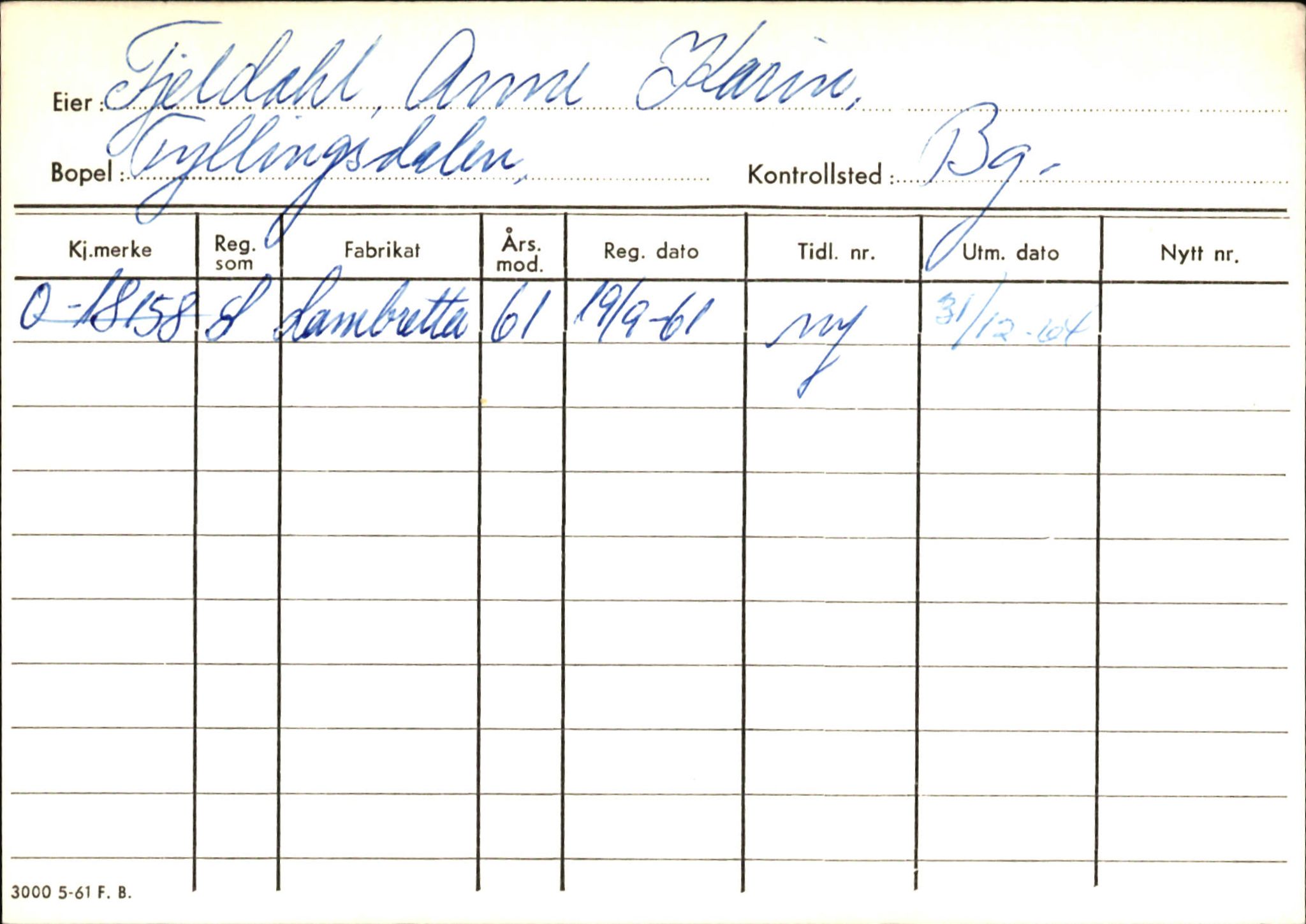 Statens vegvesen, Hordaland vegkontor, AV/SAB-A-5201/2/Hb/L0009: O-eierkort F, 1920-1971, s. 12