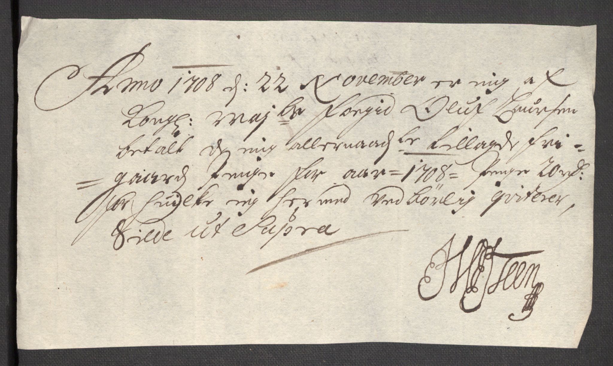 Rentekammeret inntil 1814, Reviderte regnskaper, Fogderegnskap, AV/RA-EA-4092/R48/L2985: Fogderegnskap Sunnhordland og Hardanger, 1708, s. 249