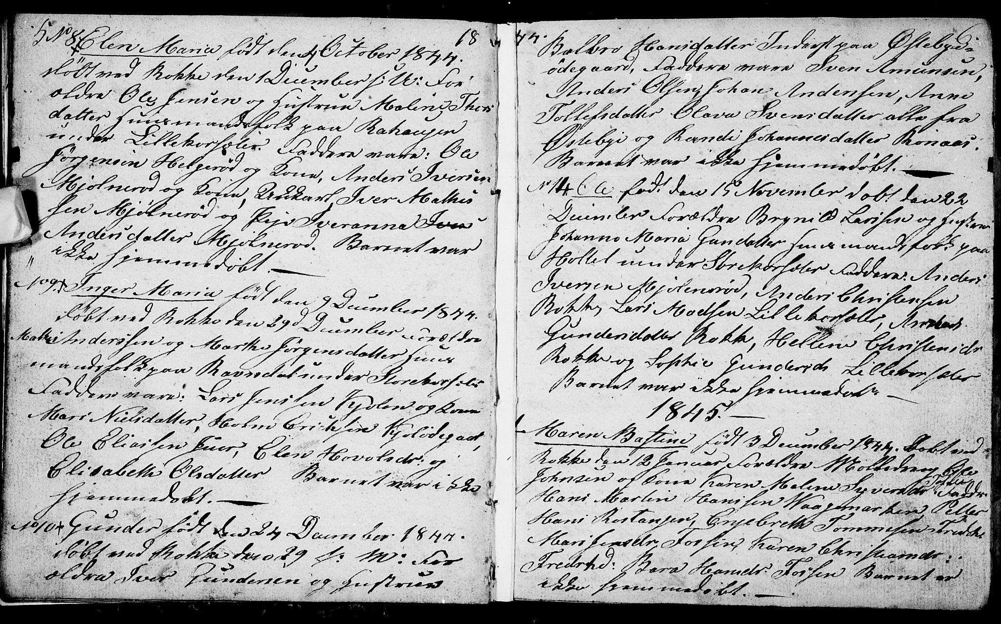 Berg prestekontor Kirkebøker, SAO/A-10902/G/Gc/L0001: Klokkerbok nr. III 1, 1844-1855, s. 5-6