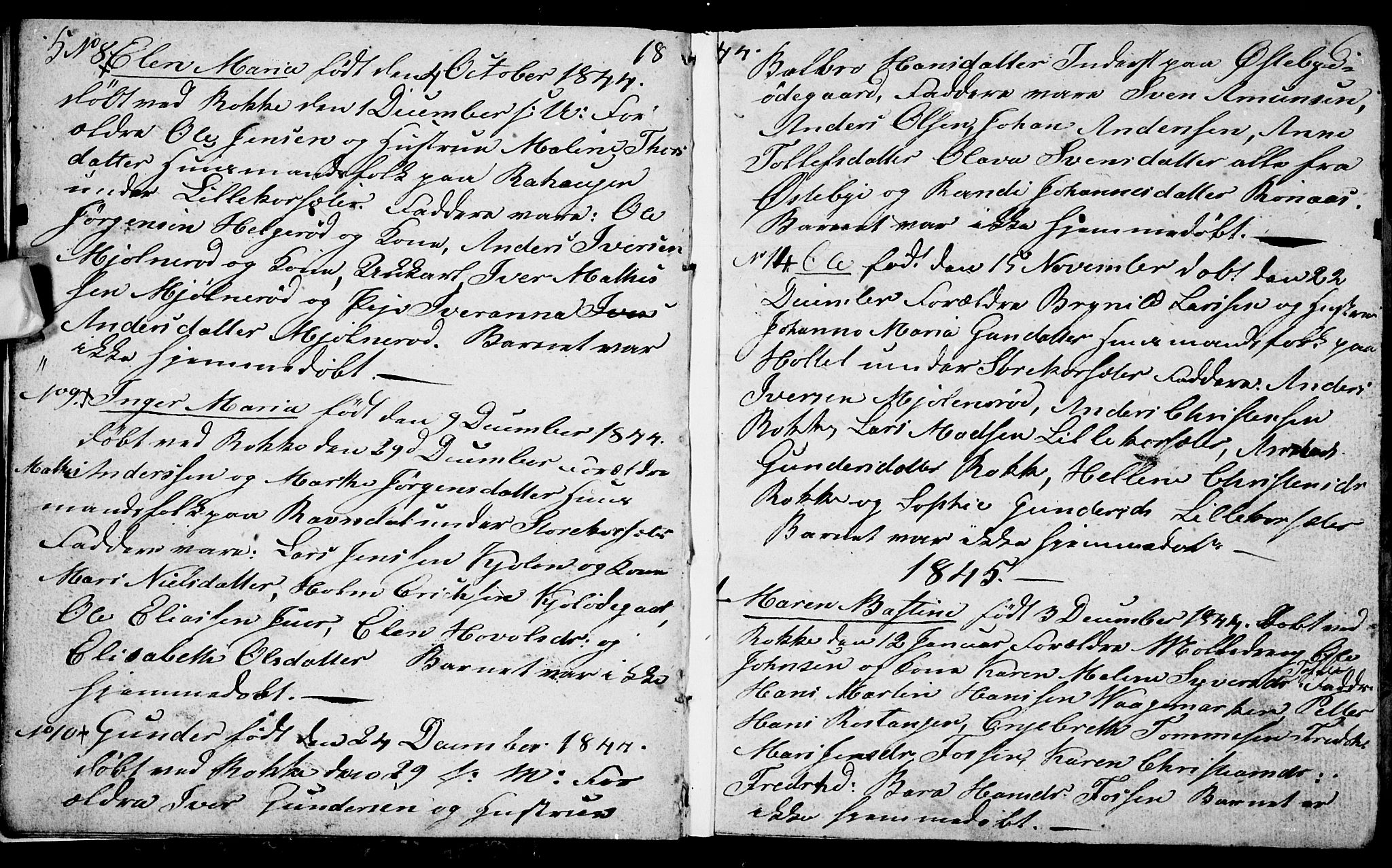 Berg prestekontor Kirkebøker, AV/SAO-A-10902/G/Gc/L0001: Klokkerbok nr. III 1, 1844-1855, s. 5-6