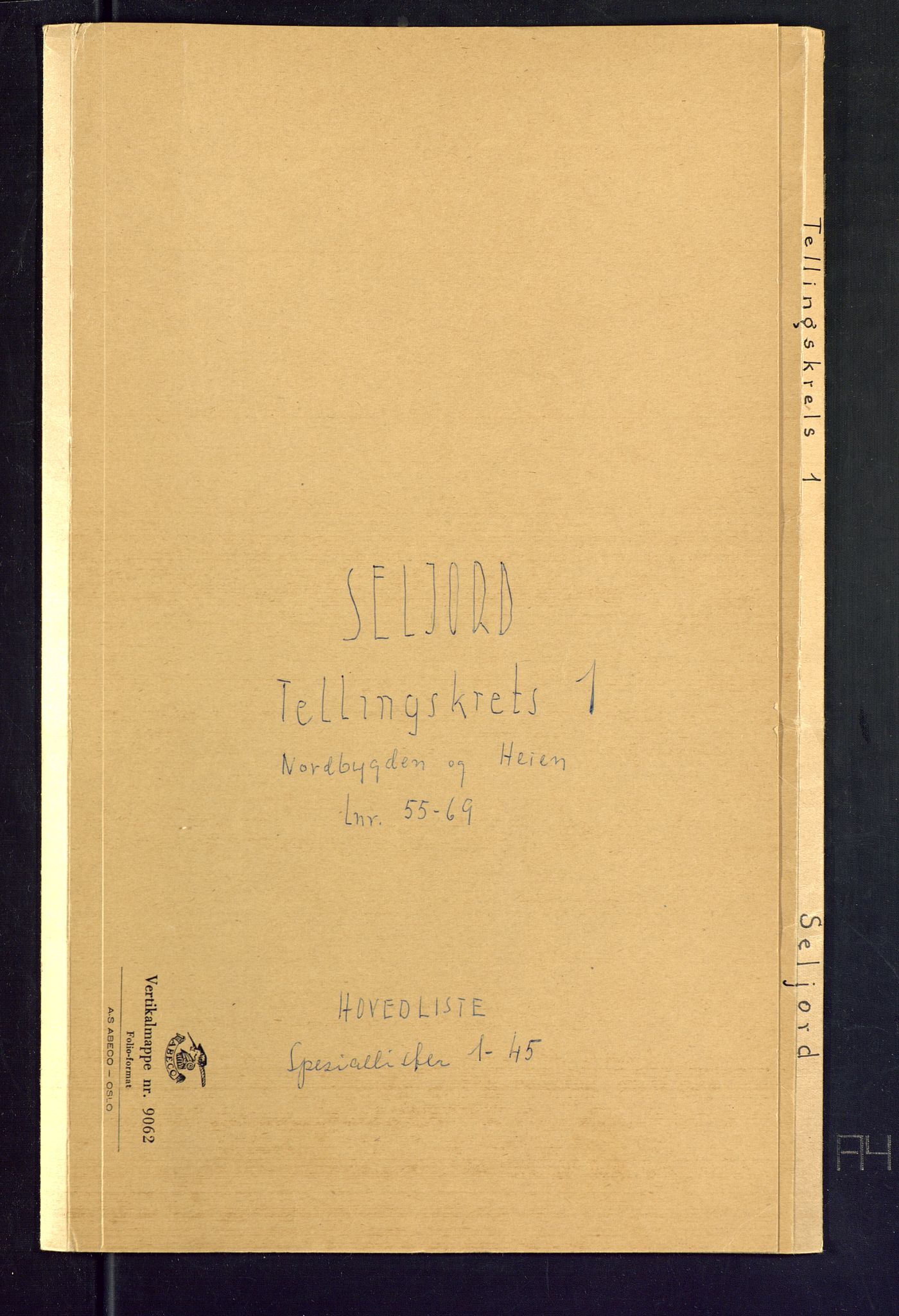 SAKO, Folketelling 1875 for 0828P Seljord prestegjeld, 1875, s. 1