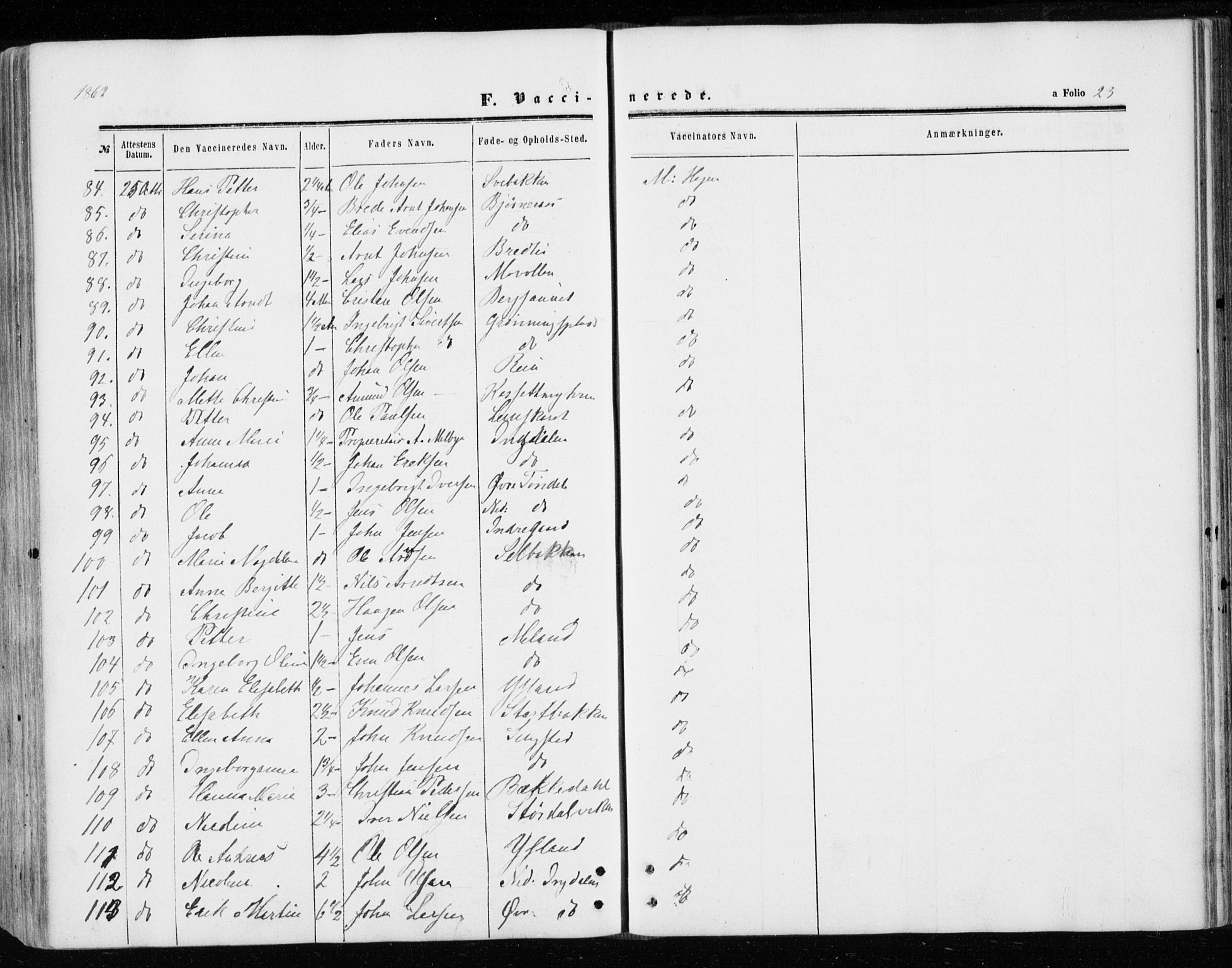 Ministerialprotokoller, klokkerbøker og fødselsregistre - Sør-Trøndelag, SAT/A-1456/646/L0612: Ministerialbok nr. 646A10, 1858-1869, s. 23
