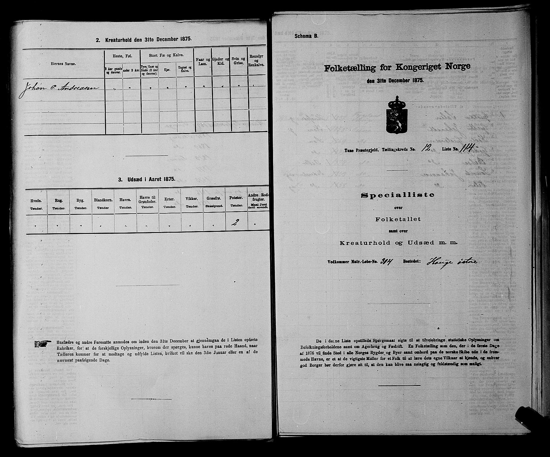 RA, Folketelling 1875 for 0130P Tune prestegjeld, 1875, s. 2128
