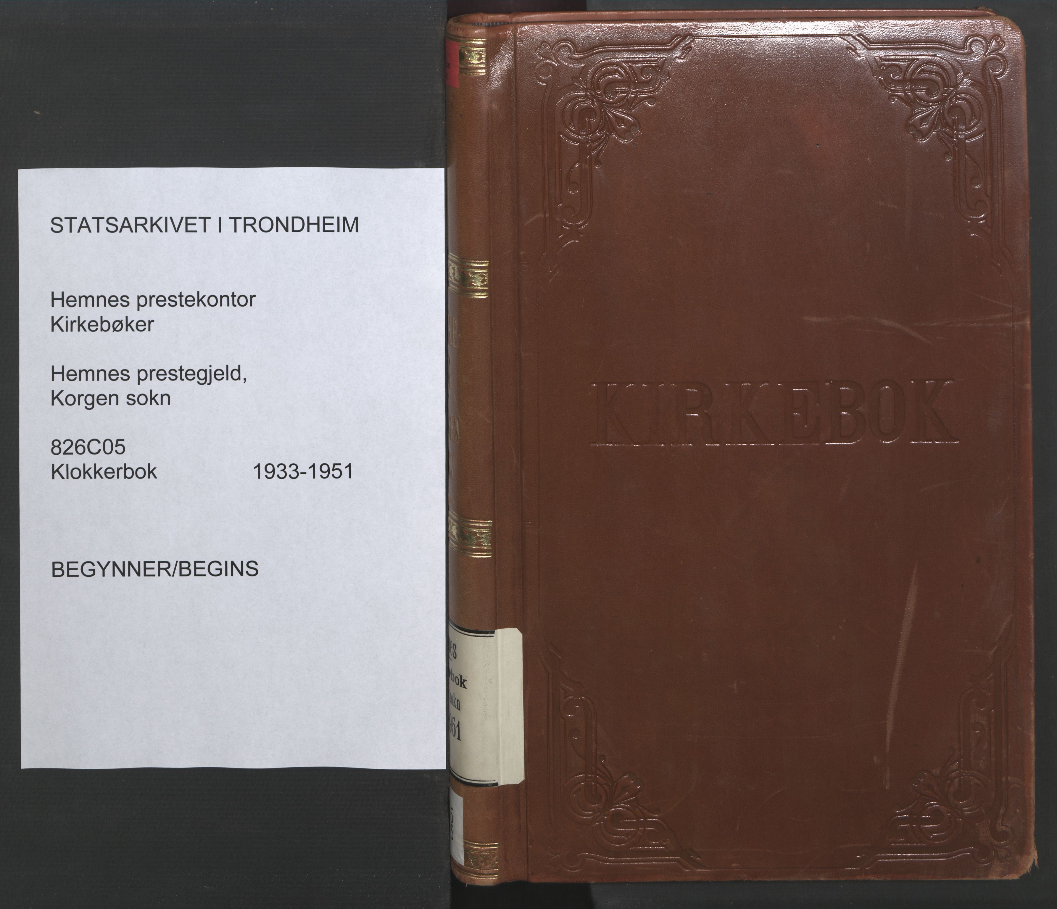 Ministerialprotokoller, klokkerbøker og fødselsregistre - Nordland, AV/SAT-A-1459/826/L0385: Klokkerbok nr. 826C05, 1933-1951