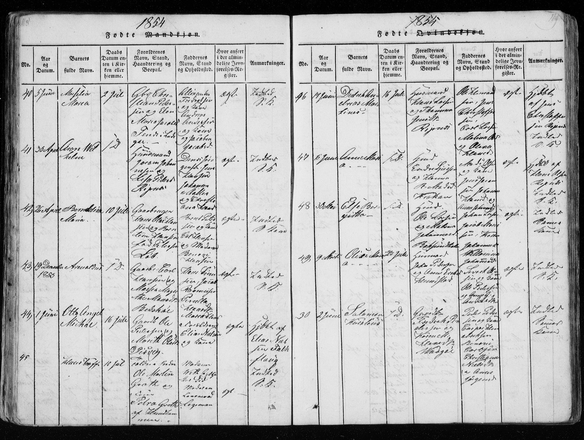 Ministerialprotokoller, klokkerbøker og fødselsregistre - Nordland, AV/SAT-A-1459/801/L0026: Klokkerbok nr. 801C01, 1820-1855, s. 168-169