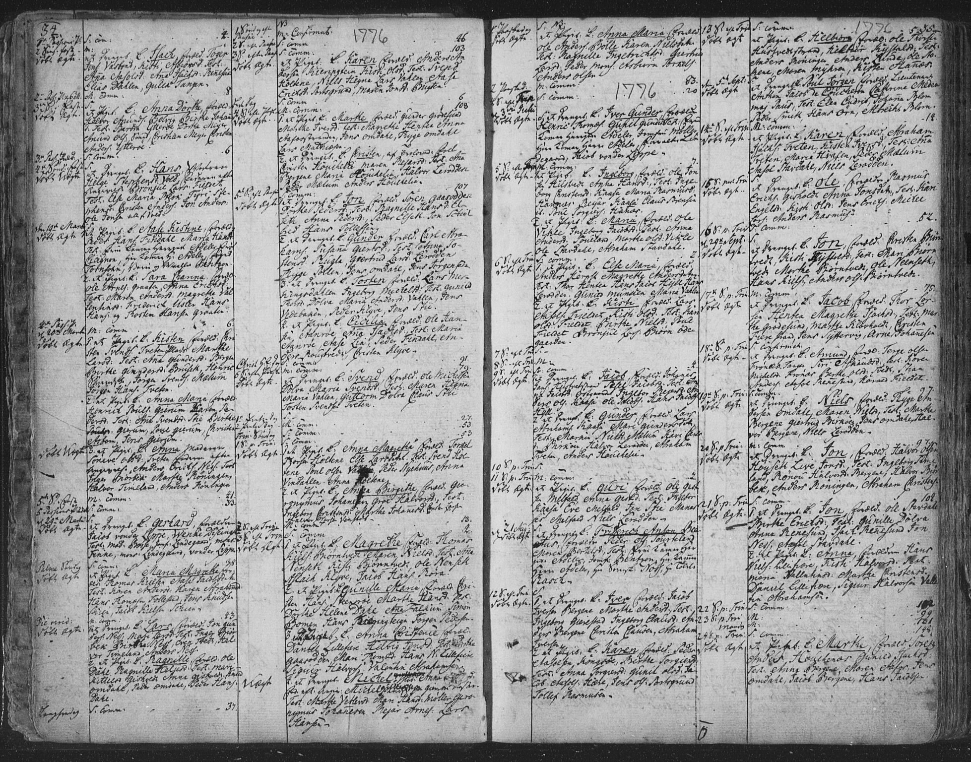 Solum kirkebøker, AV/SAKO-A-306/F/Fa/L0003: Ministerialbok nr. I 3, 1761-1814, s. 34-35