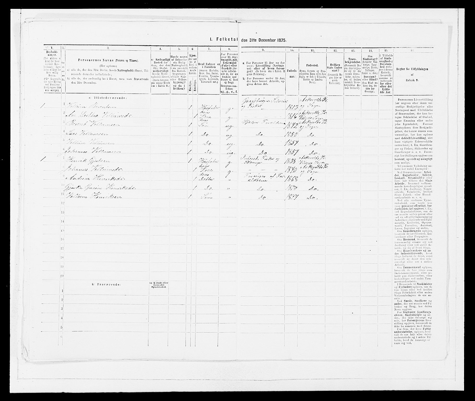 SAB, Folketelling 1875 for 1428P Askvoll prestegjeld, 1875, s. 490