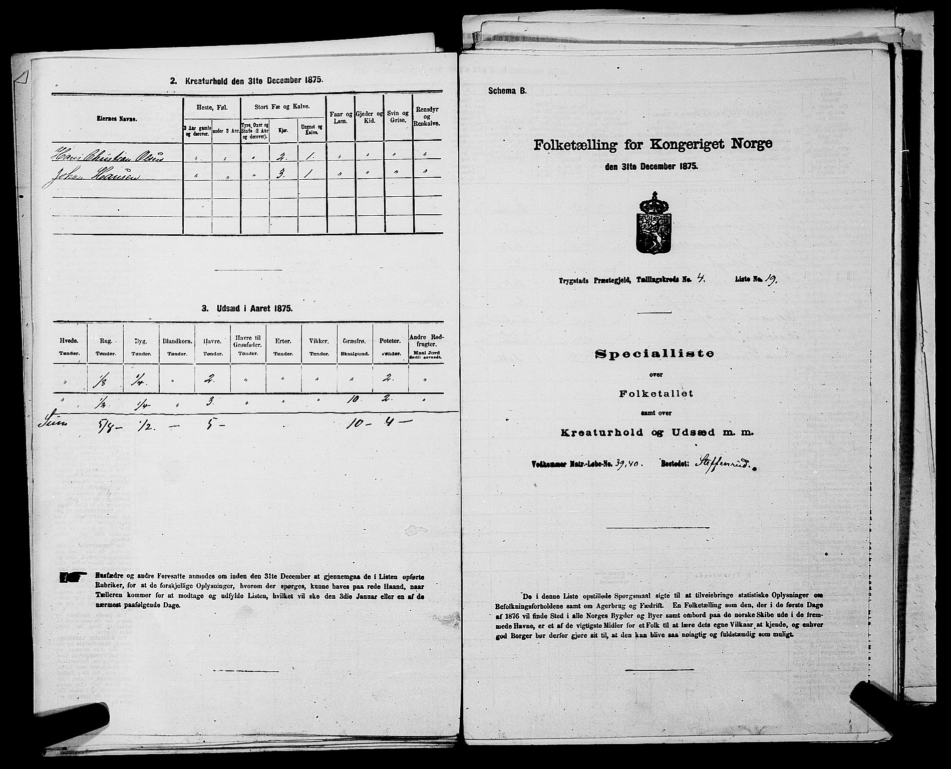 RA, Folketelling 1875 for 0122P Trøgstad prestegjeld, 1875, s. 409