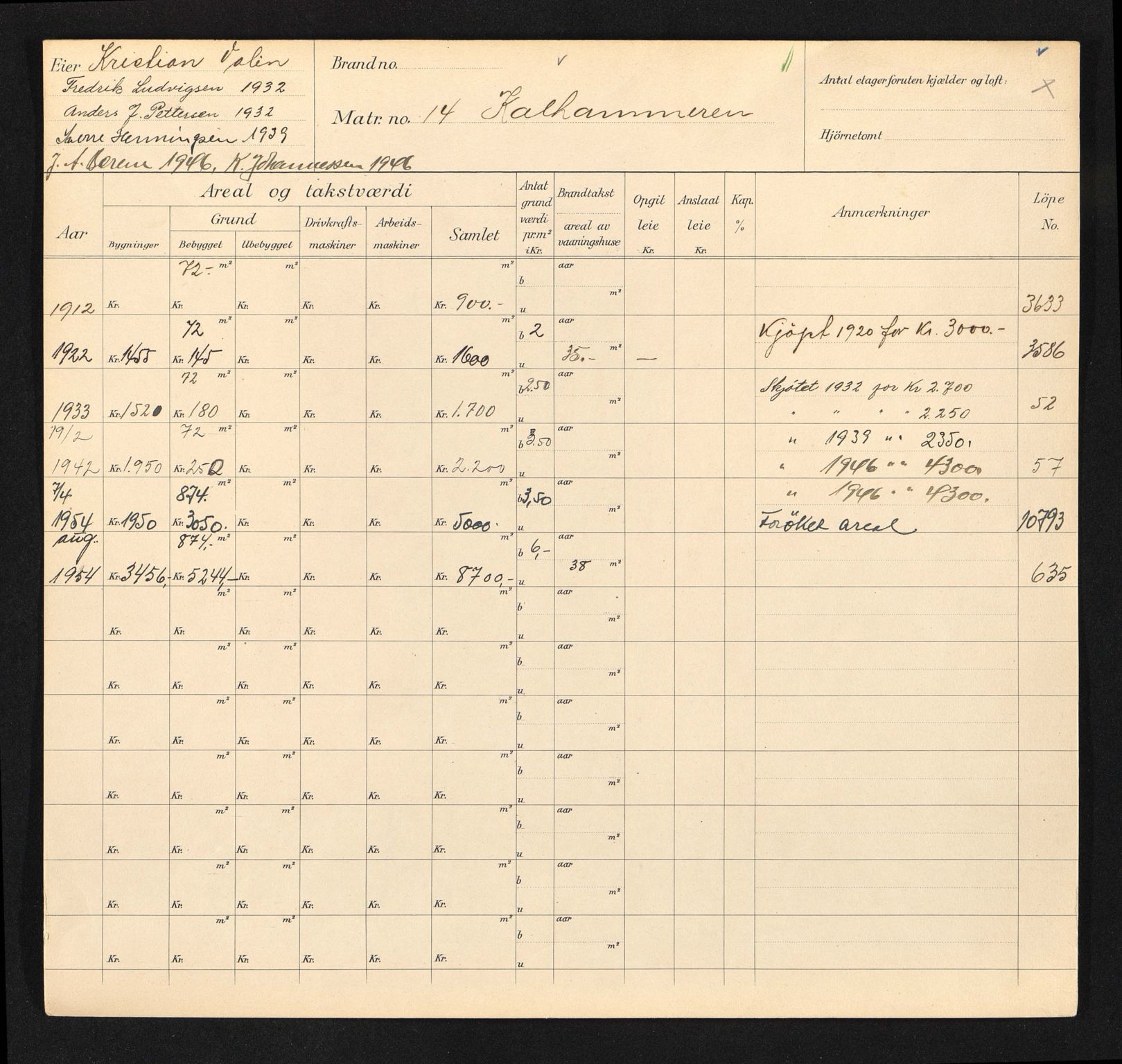 Stavanger kommune. Skattetakstvesenet, BYST/A-0440/F/Fa/Faa/L0022/0004: Skattetakstkort / Kalhammaren 14 - 29