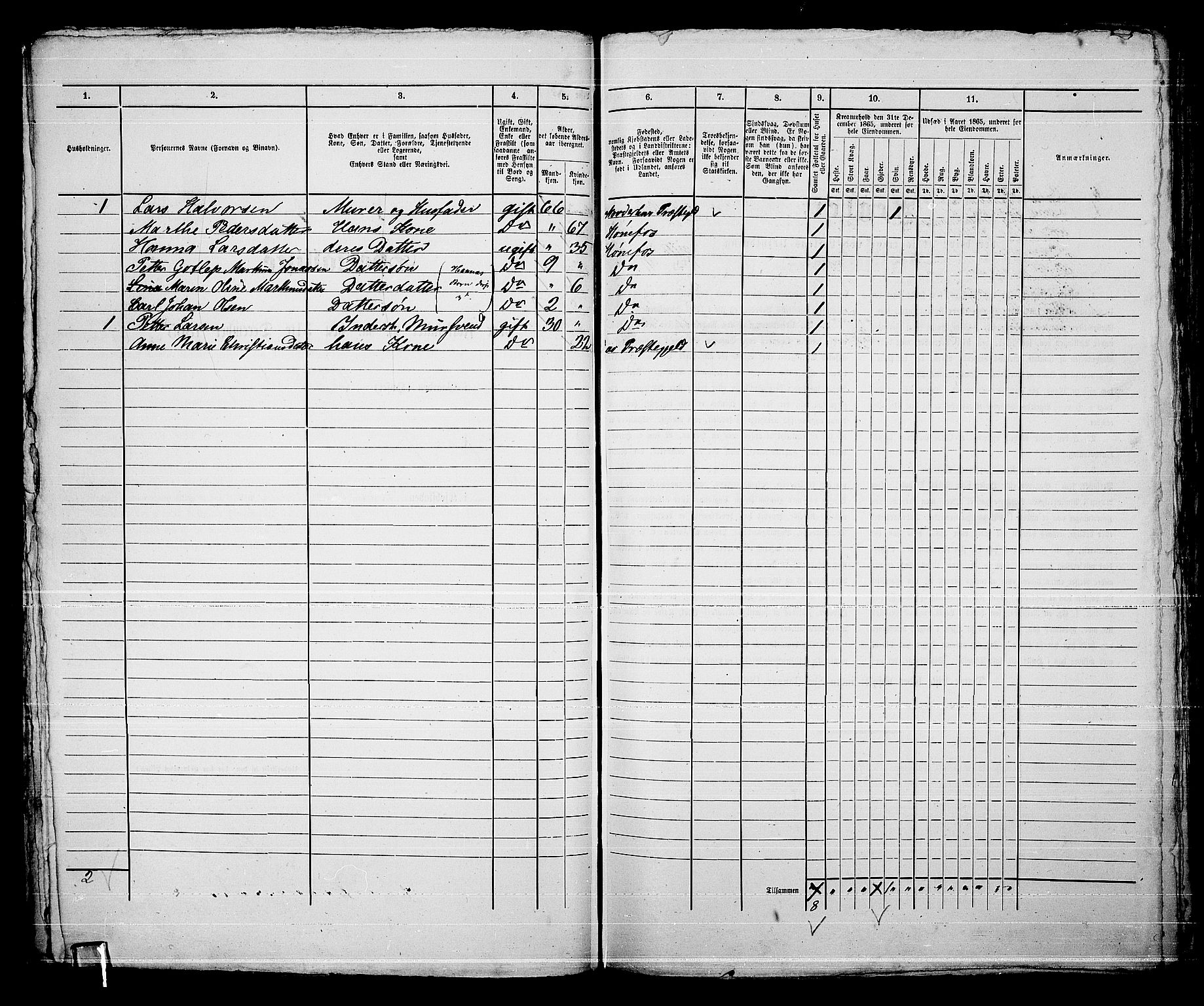 RA, Folketelling 1865 for 0601B Norderhov prestegjeld, Hønefoss kjøpstad, 1865, s. 127