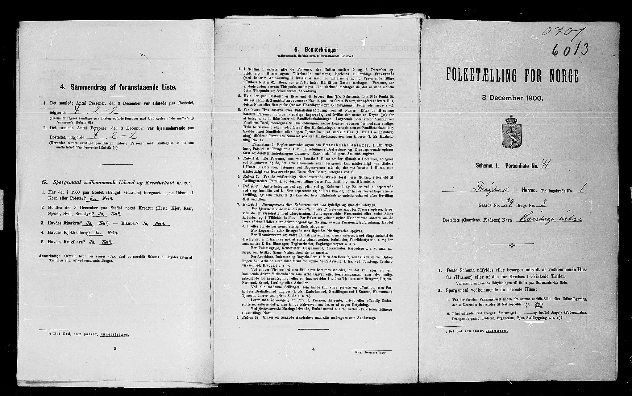 SAO, Folketelling 1900 for 0122 Trøgstad herred, 1900