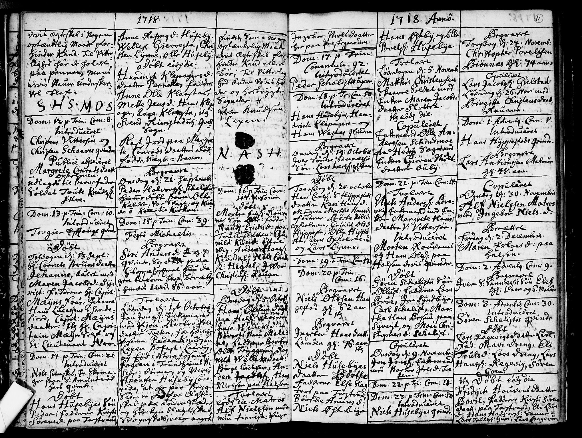 Tjølling kirkebøker, AV/SAKO-A-60/F/Fa/L0002: Ministerialbok nr. 2, 1716-1734, s. 11