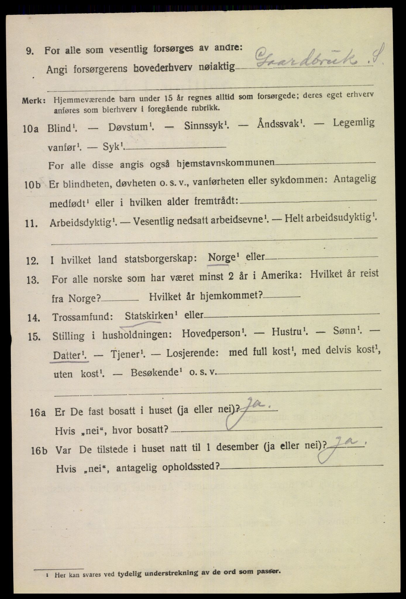 SAK, Folketelling 1920 for 1036 Fjotland herred, 1920, s. 1211