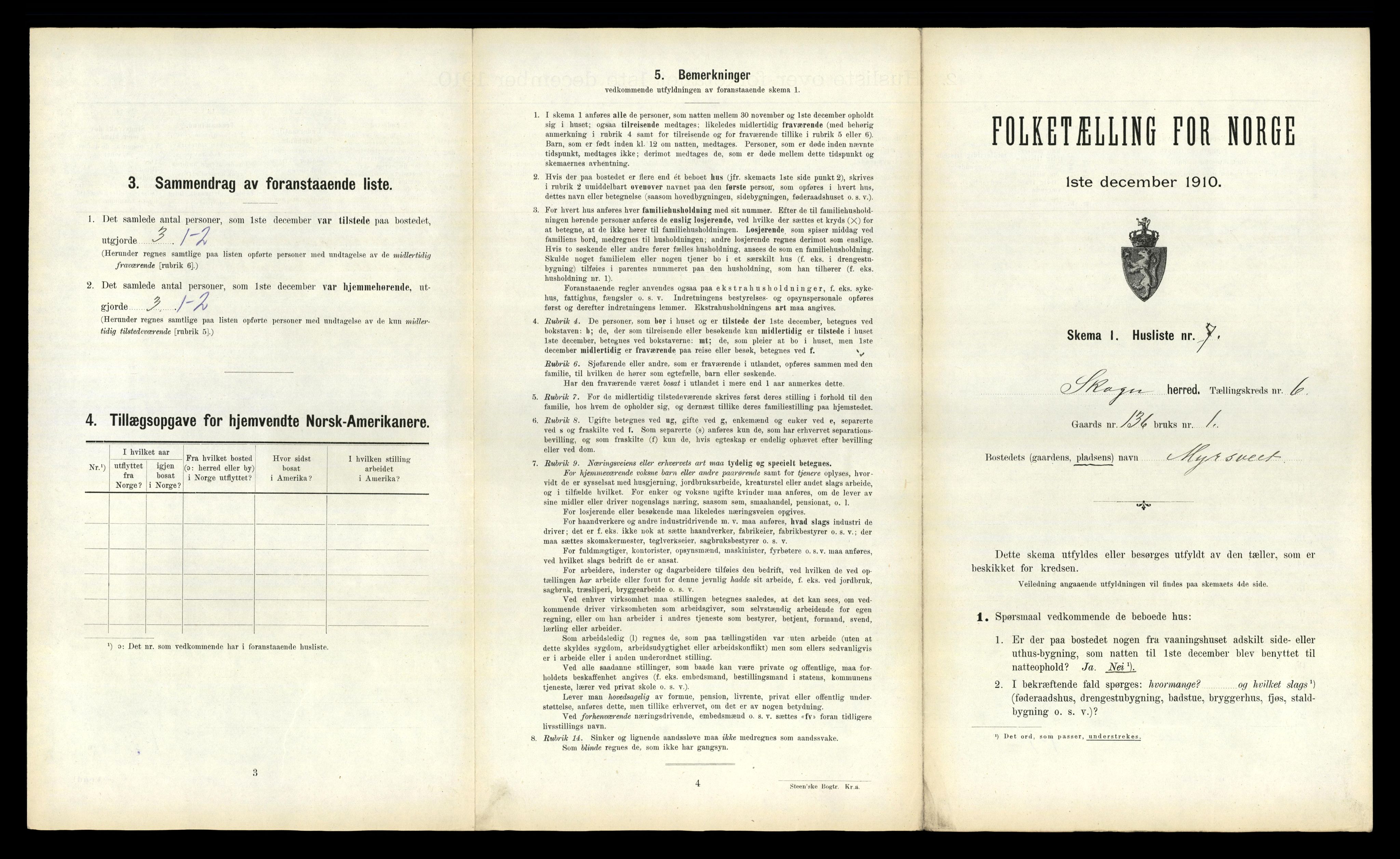 RA, Folketelling 1910 for 1719 Skogn herred, 1910, s. 1046