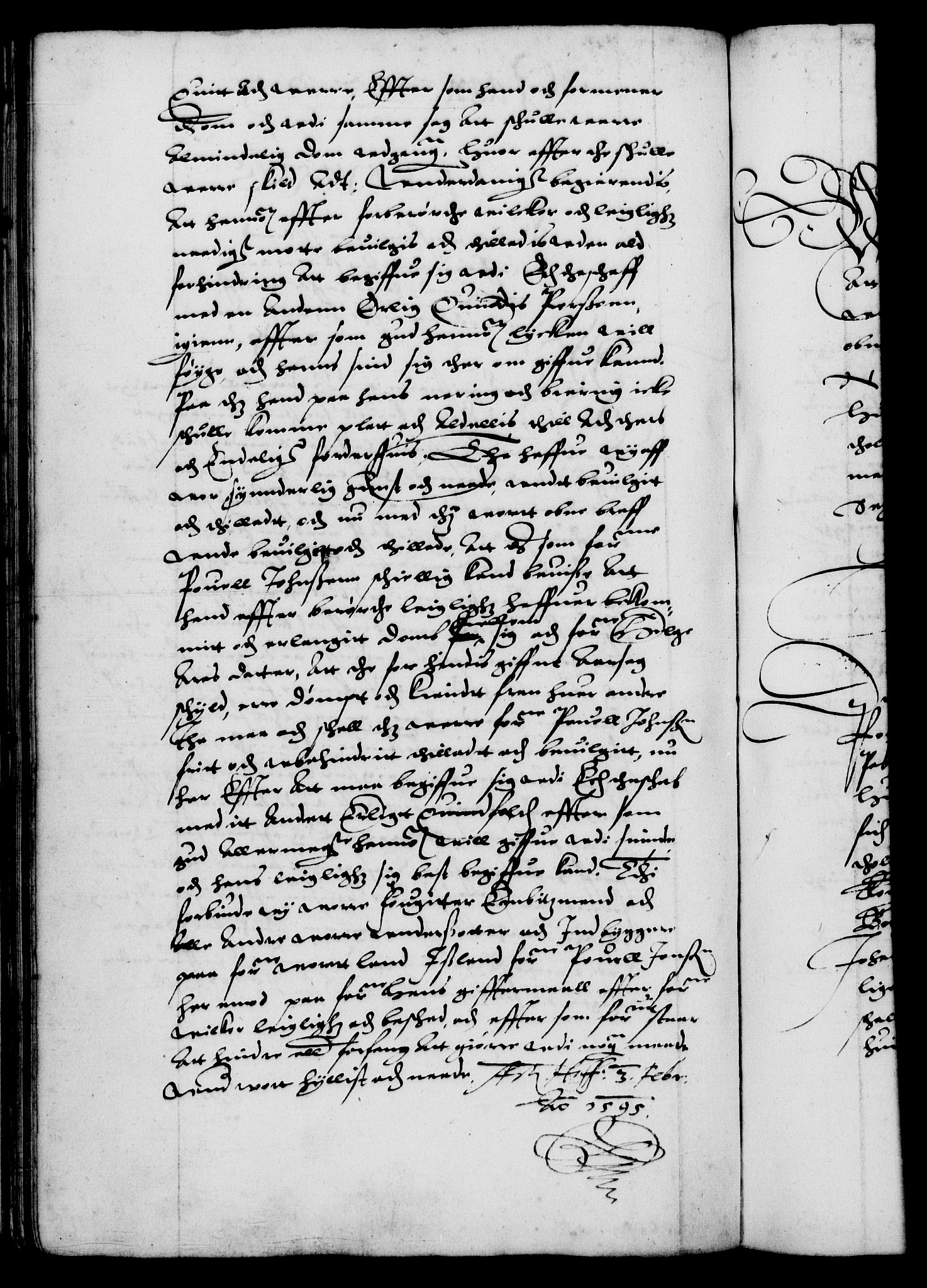 Danske Kanselli 1572-1799, RA/EA-3023/F/Fc/Fca/Fcaa/L0002: Norske registre (mikrofilm), 1588-1596, s. 245b