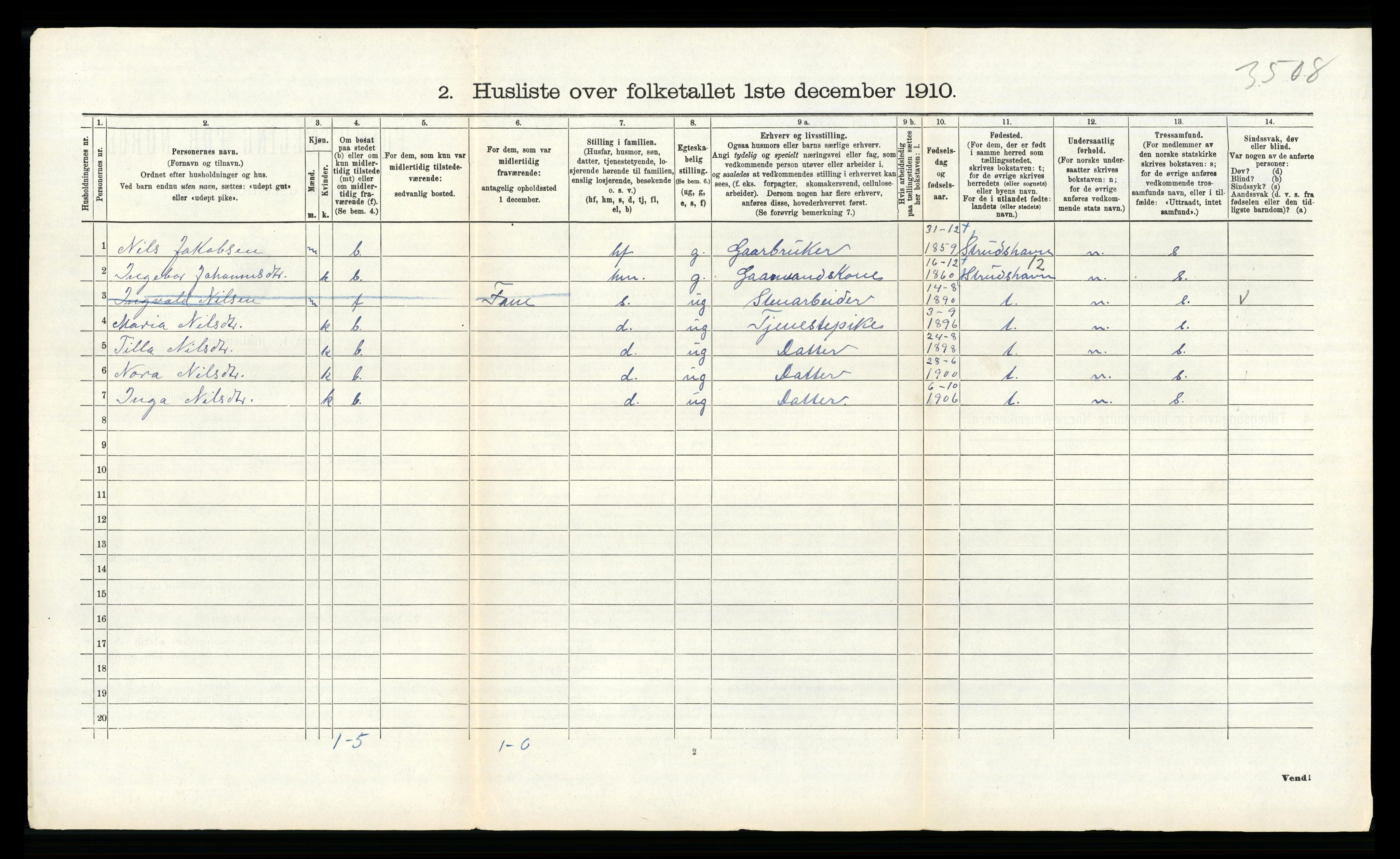 RA, Folketelling 1910 for 1257 Alversund herred, 1910, s. 97