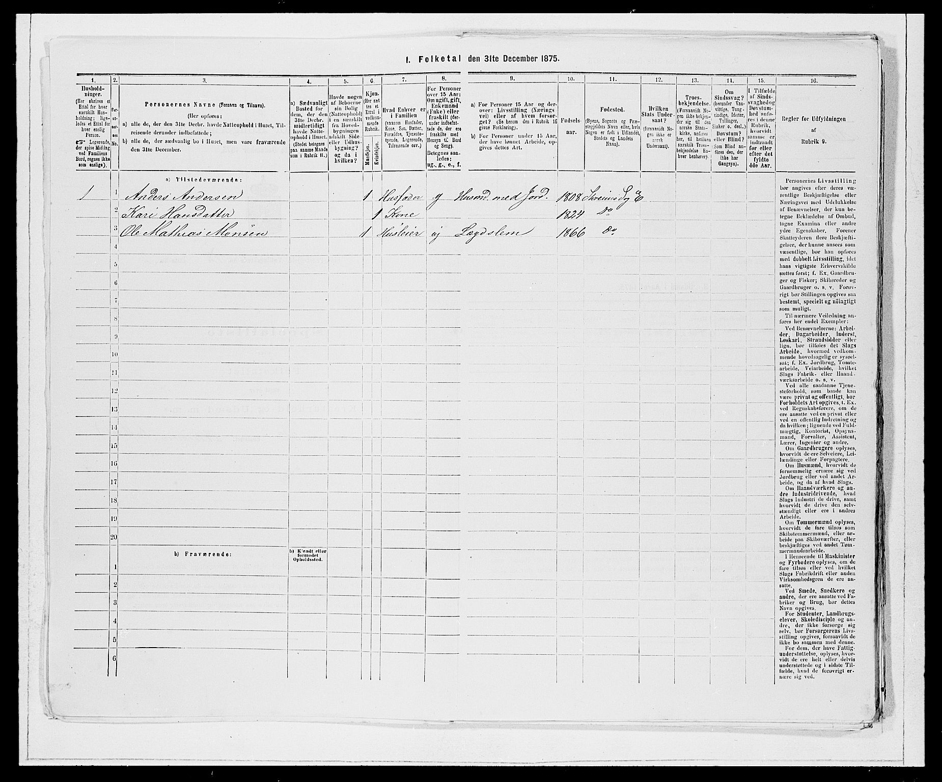 SAB, Folketelling 1875 for 1443P Eid prestegjeld, 1875, s. 890