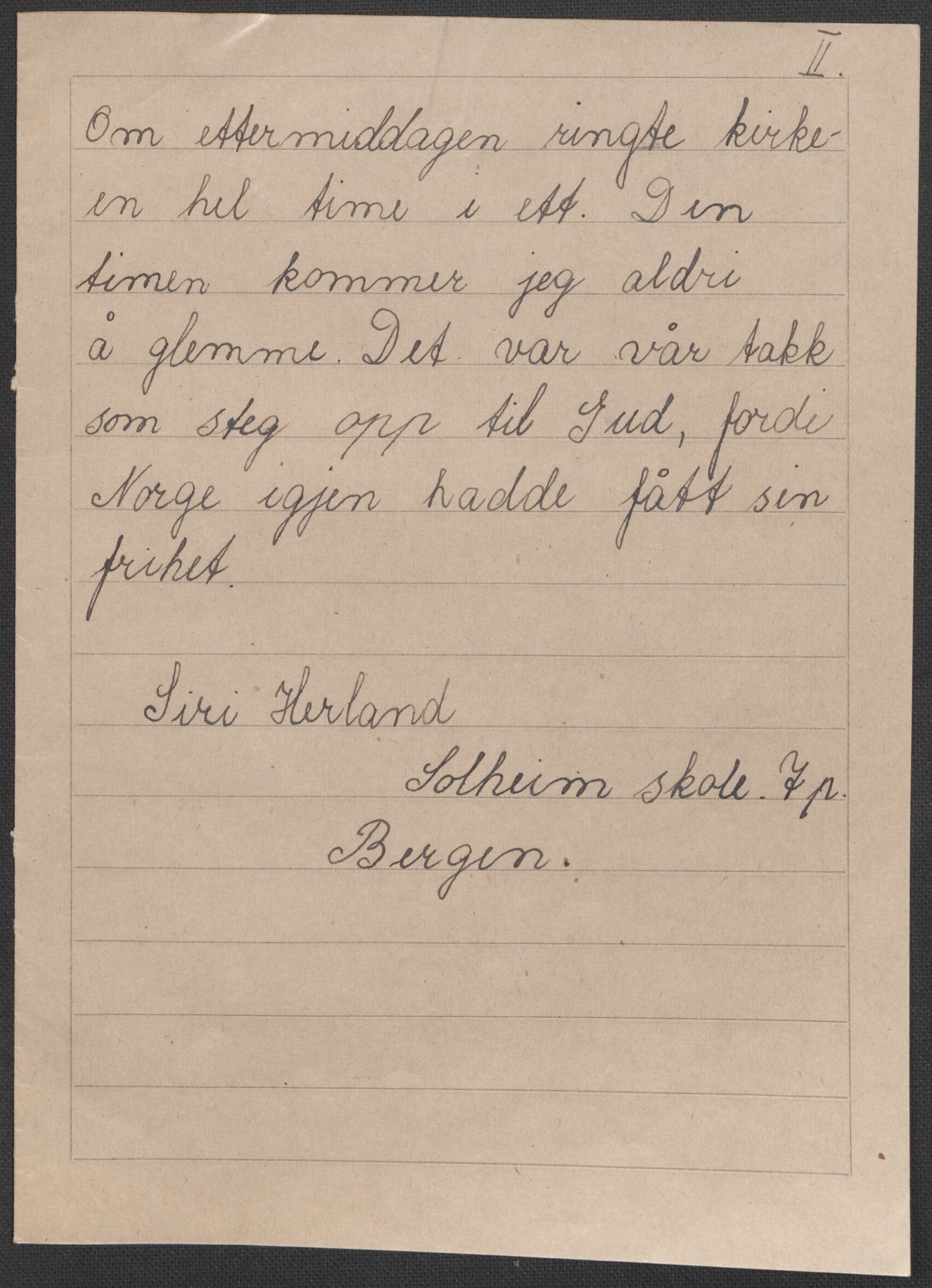 Det norske totalavholdsselskap, RA/PA-0419/E/Eb/L0603: Skolestiler om krigstida (ordnet topografisk etter distrikt og skole), 1946, s. 39