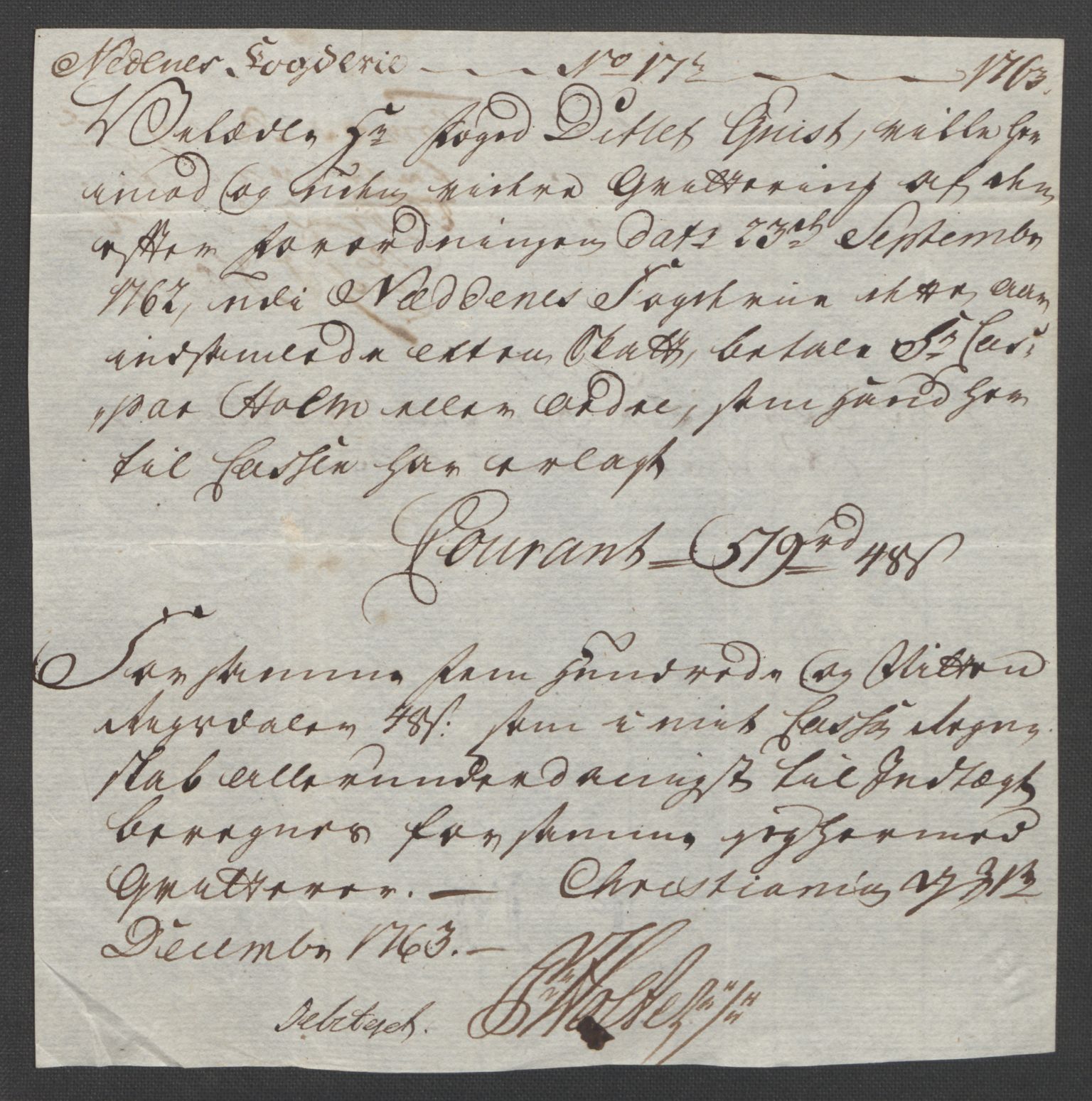 Rentekammeret inntil 1814, Reviderte regnskaper, Fogderegnskap, RA/EA-4092/R39/L2424: Ekstraskatten Nedenes, 1762-1767, s. 66