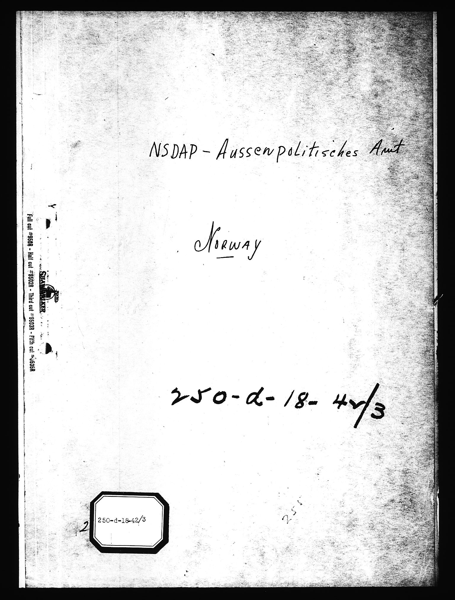 Documents Section, RA/RAFA-2200/V/L0091: Amerikansk mikrofilm "Captured German Documents".
Box No. 953.  FKA jnr. 59/1955., 1935-1942, s. 548
