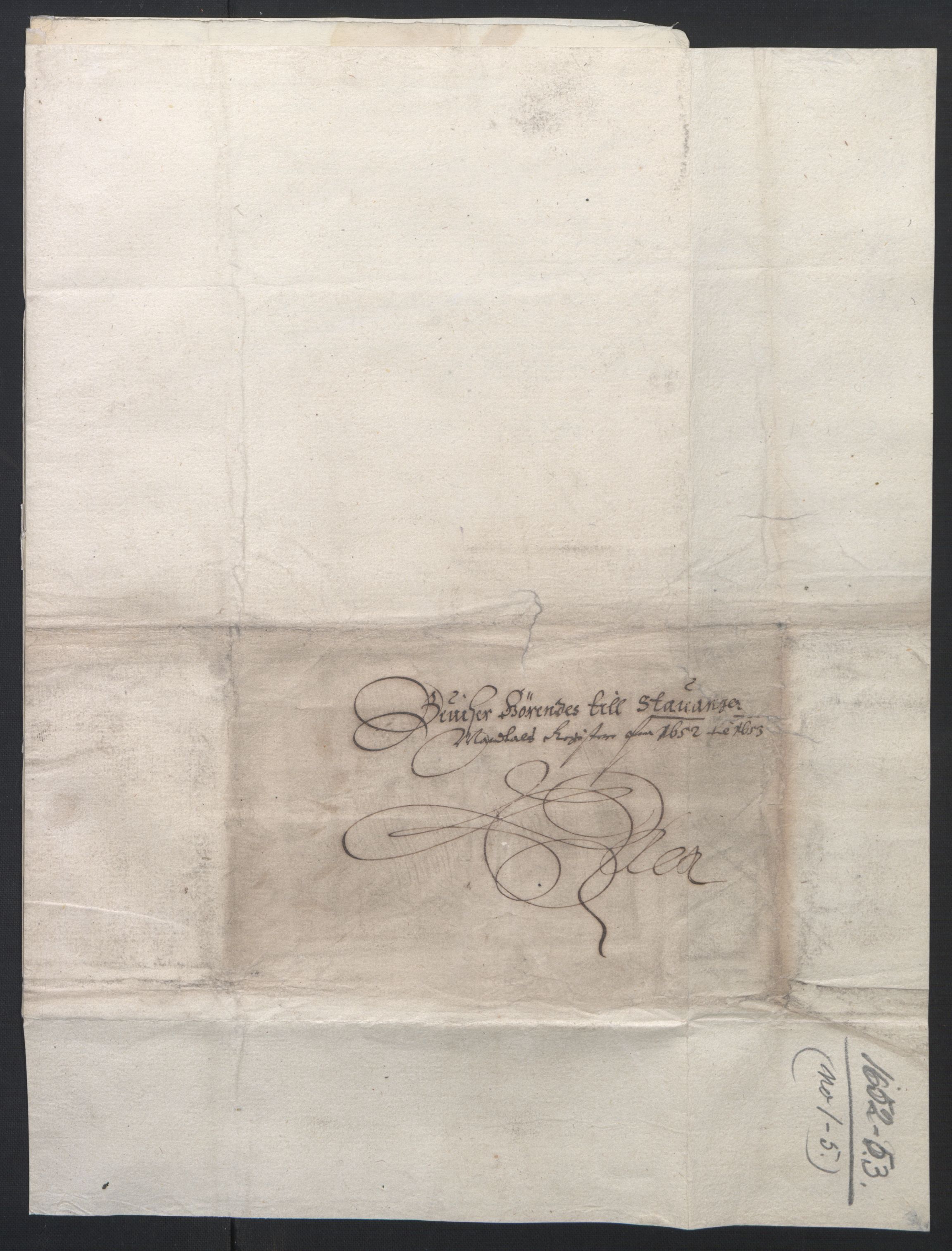 Rentekammeret inntil 1814, Reviderte regnskaper, Lensregnskaper, AV/RA-EA-5023/R/Rb/Rbs/L0034: Stavanger len, 1651-1653