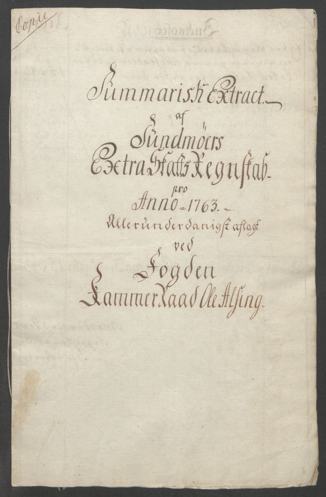 Rentekammeret inntil 1814, Reviderte regnskaper, Fogderegnskap, AV/RA-EA-4092/R54/L3645: Ekstraskatten Sunnmøre, 1762-1772, s. 25