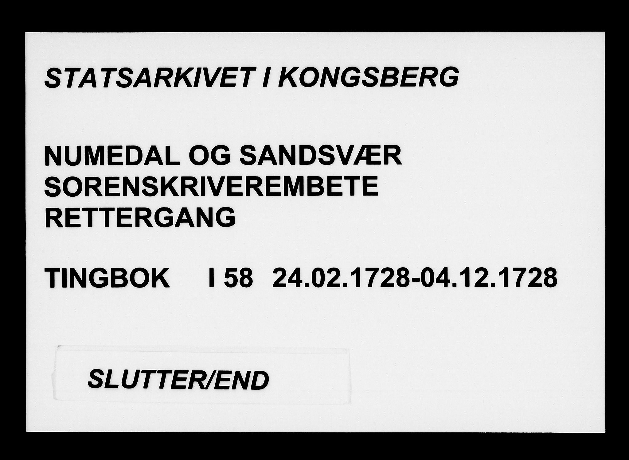 Numedal og Sandsvær sorenskriveri, SAKO/A-128/F/Fa/Faa/L0058: Tingbøker, 1728