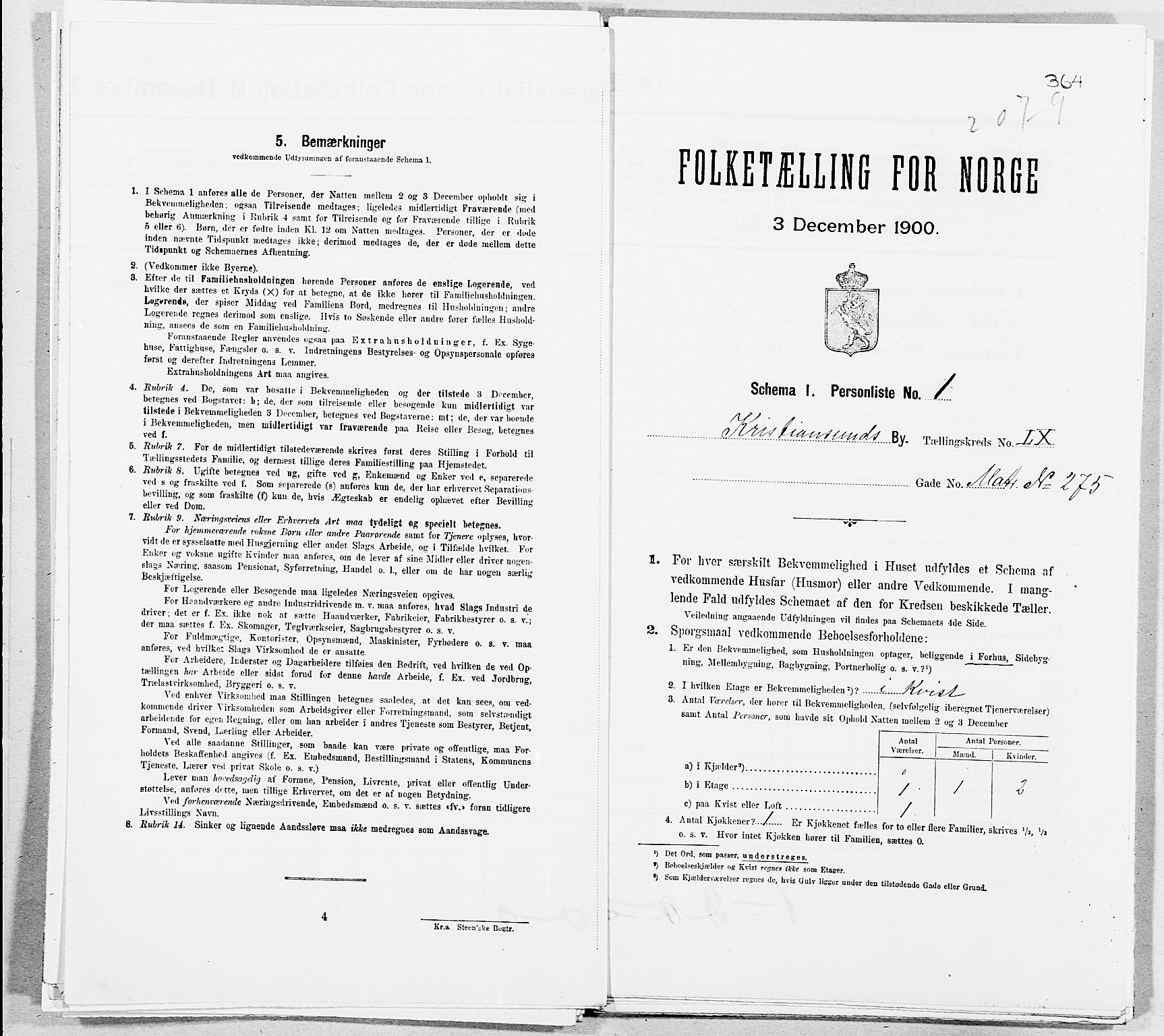 SAT, Folketelling 1900 for 1503 Kristiansund kjøpstad, 1900, s. 6901