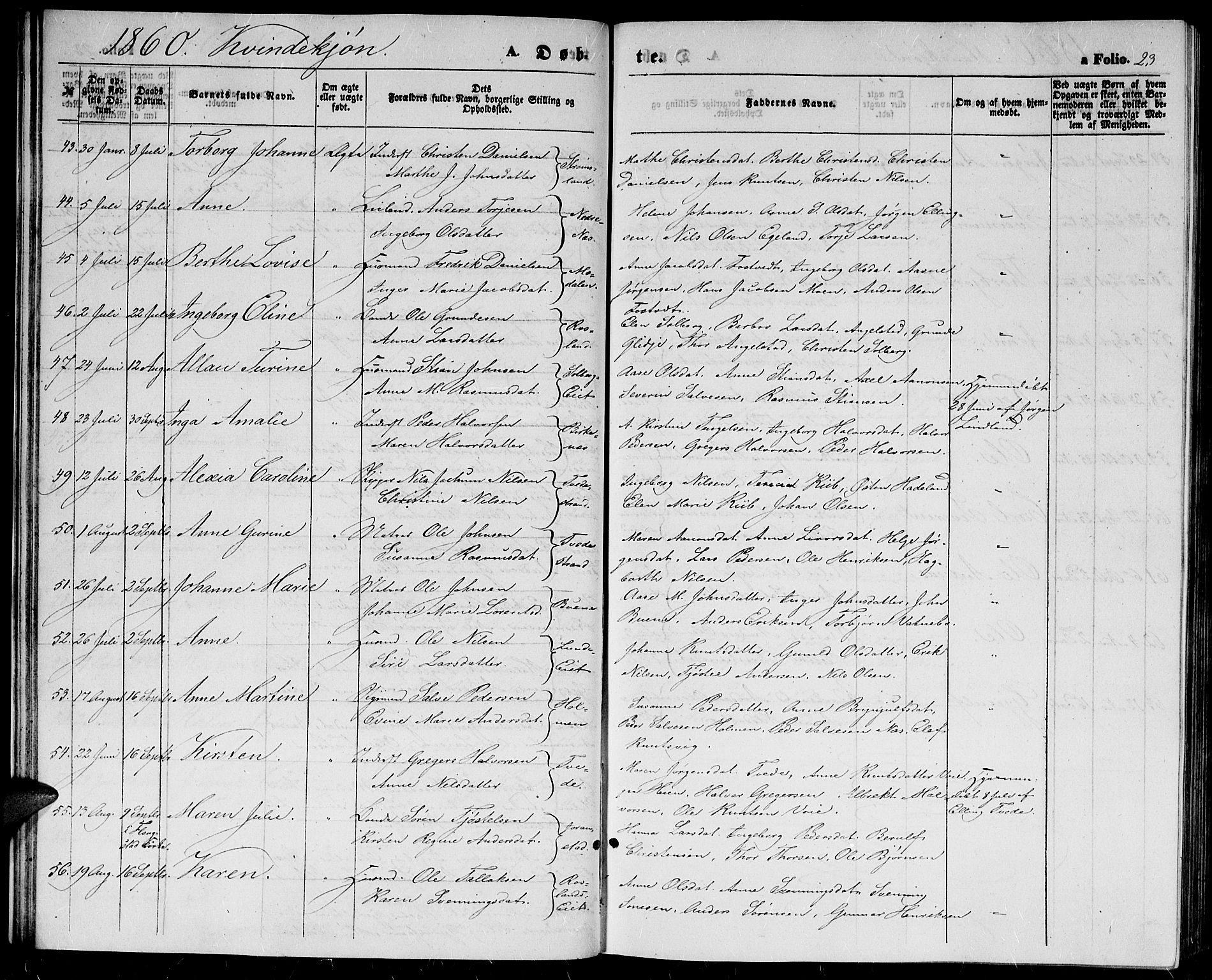 Holt sokneprestkontor, AV/SAK-1111-0021/F/Fb/L0008: Klokkerbok nr. B 8, 1858-1871, s. 23