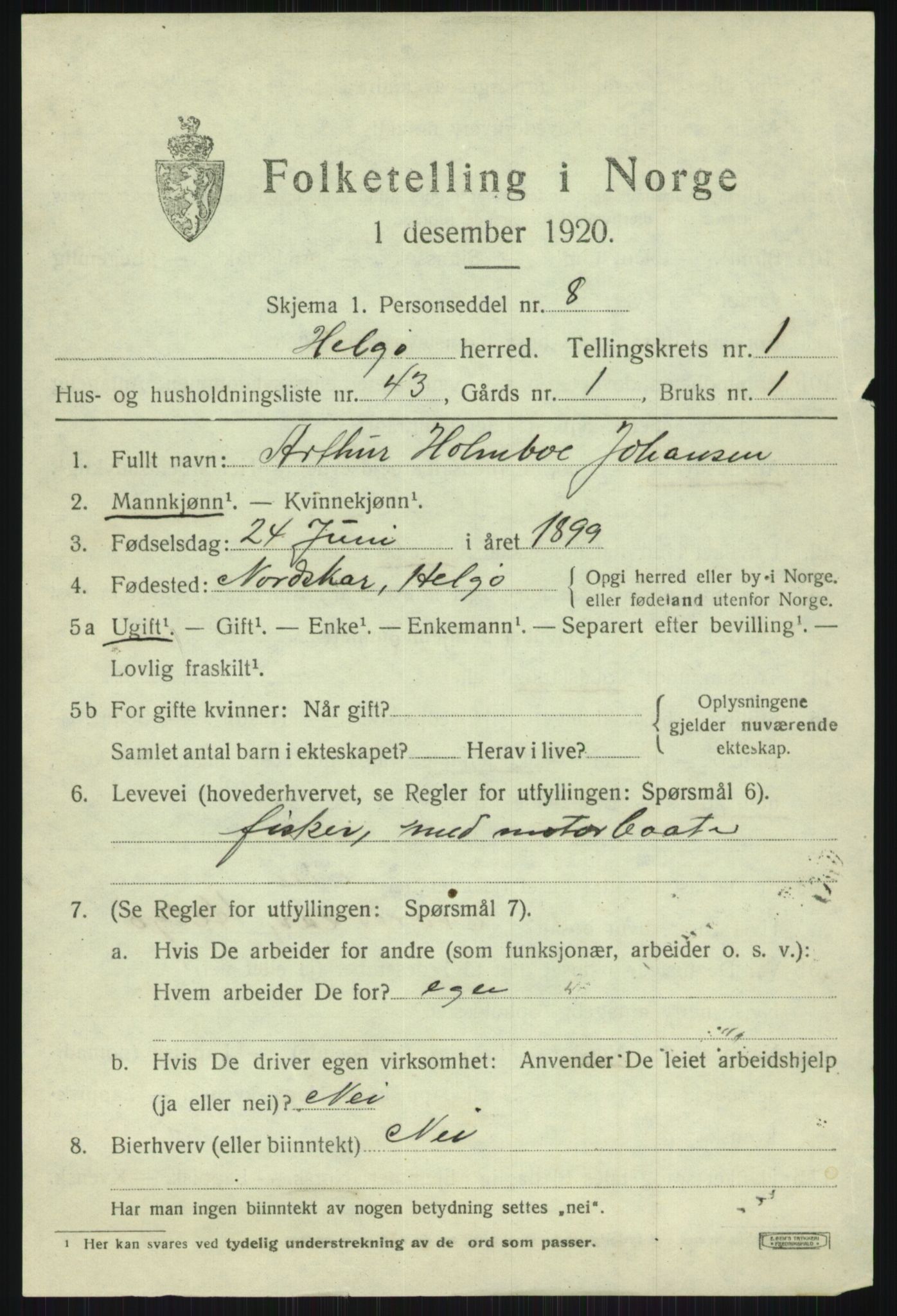 SATØ, Folketelling 1920 for 1935 Helgøy herred, 1920, s. 1114