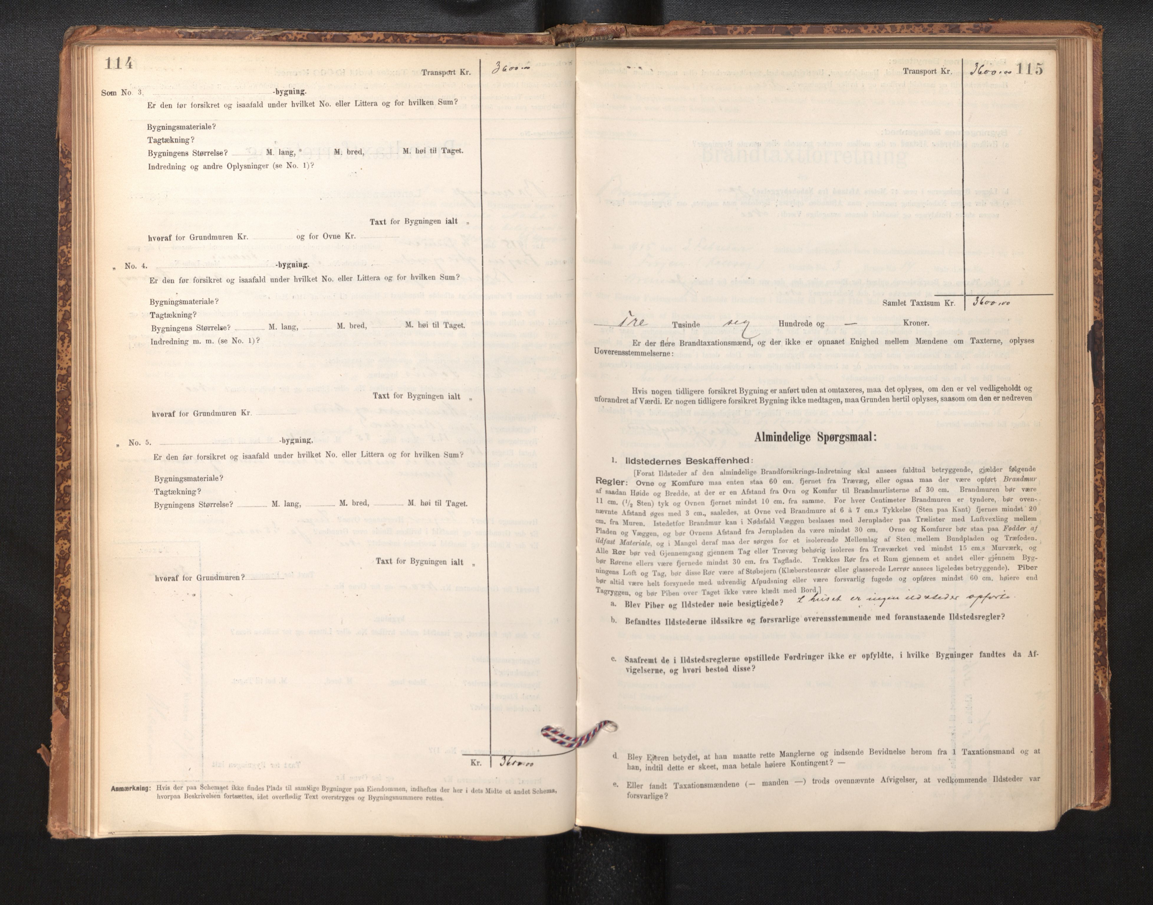 Lensmannen i Bremanger, SAB/A-26701/0012/L0007: Branntakstprotokoll, skjematakst, 1895-1936, s. 114-115