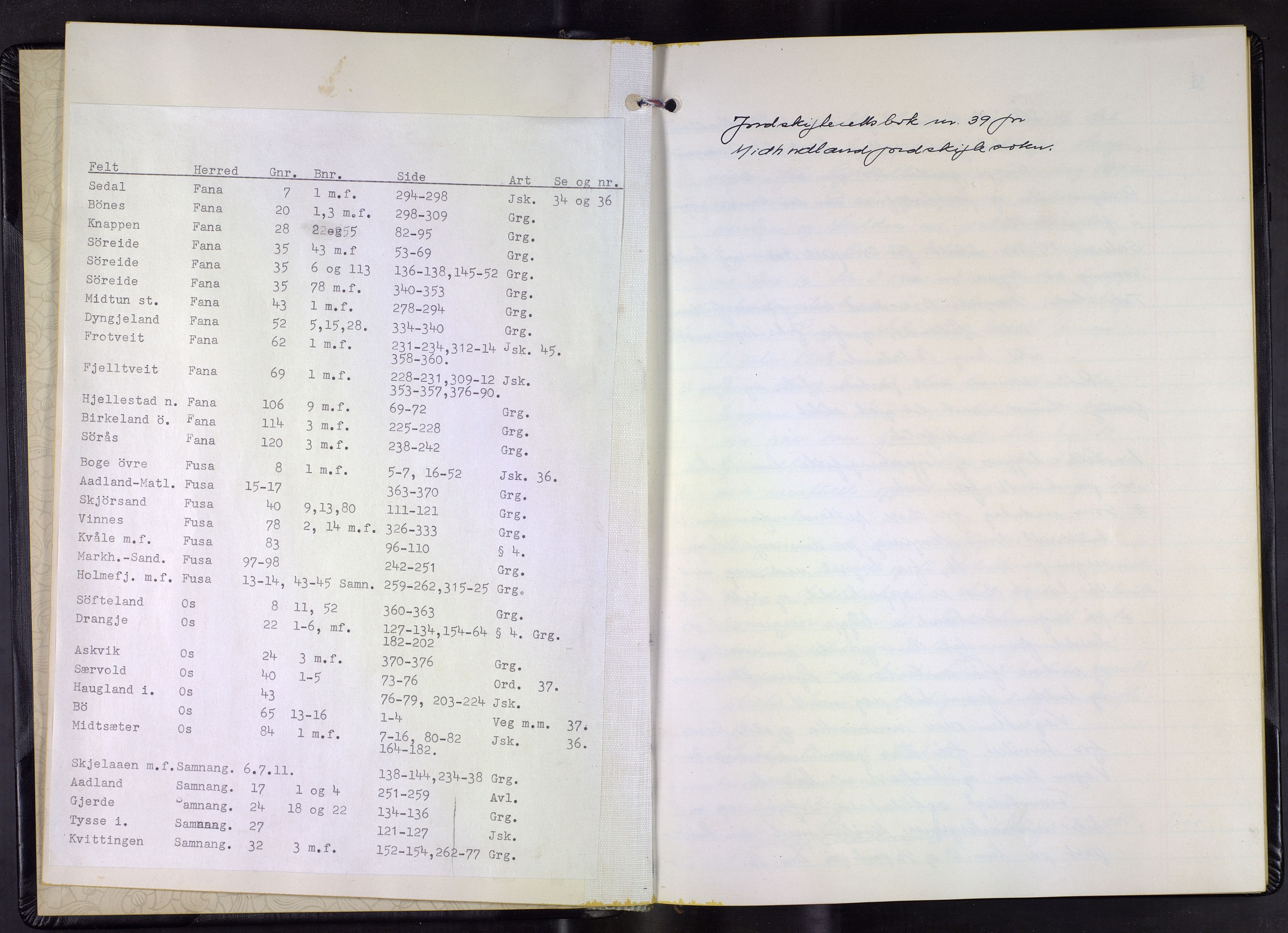 Hordaland jordskiftedøme - III Midhordland jordskiftedistrikt, SAB/A-7001/A/Aa/L0039: Forhandlingsprotokoll, 1968-1972