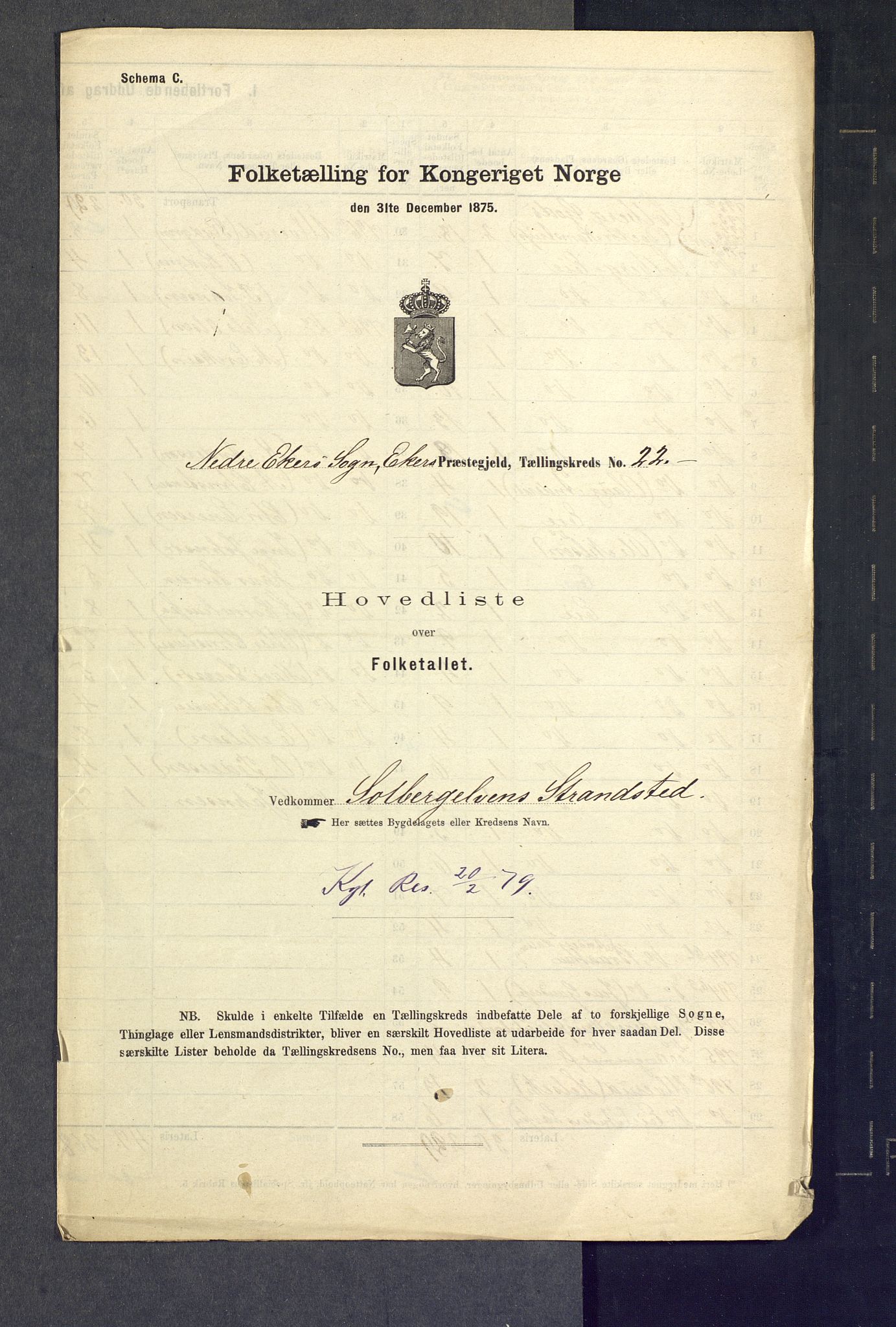 SAKO, Folketelling 1875 for 0624P Eiker prestegjeld, 1875, s. 123