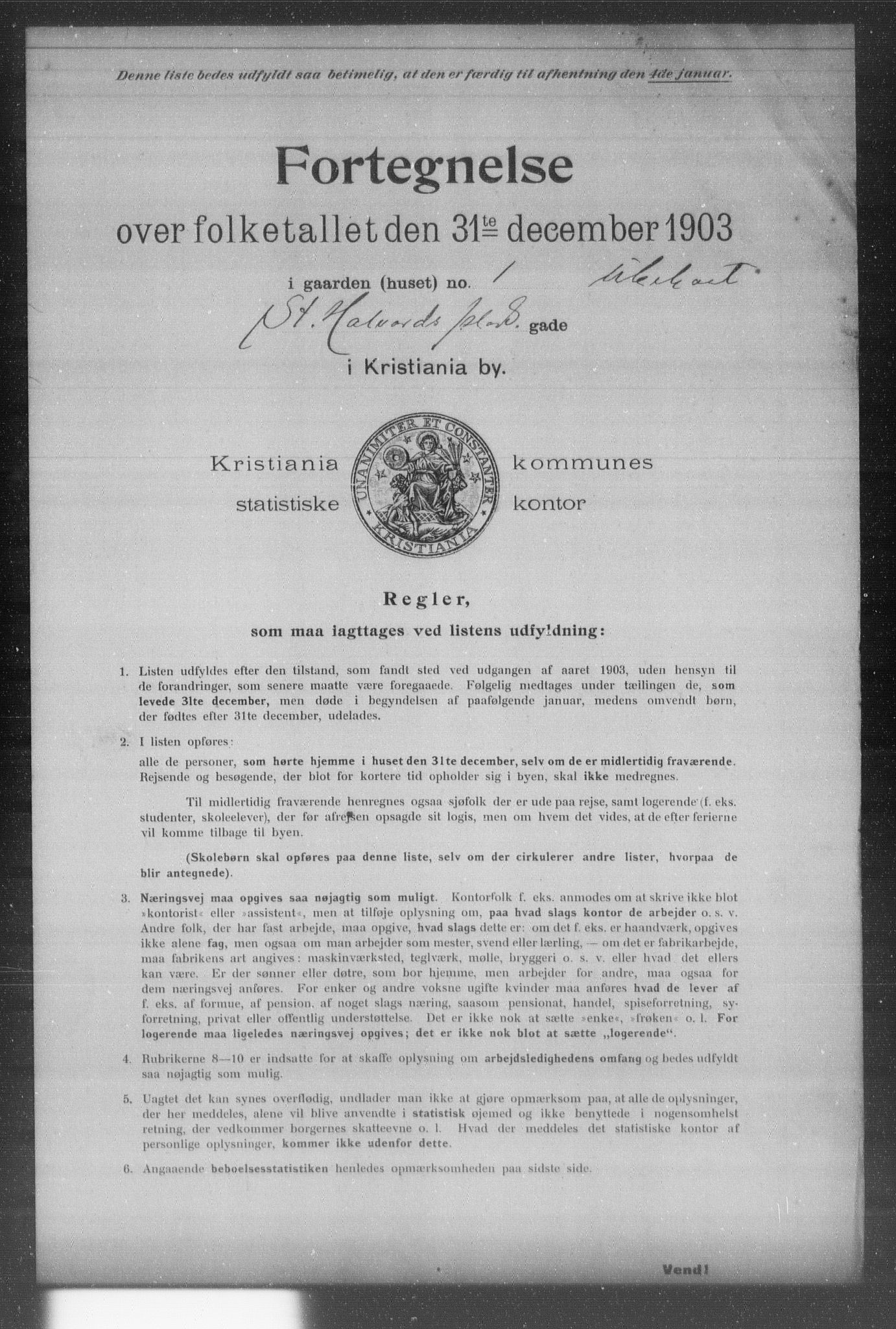 OBA, Kommunal folketelling 31.12.1903 for Kristiania kjøpstad, 1903, s. 19386