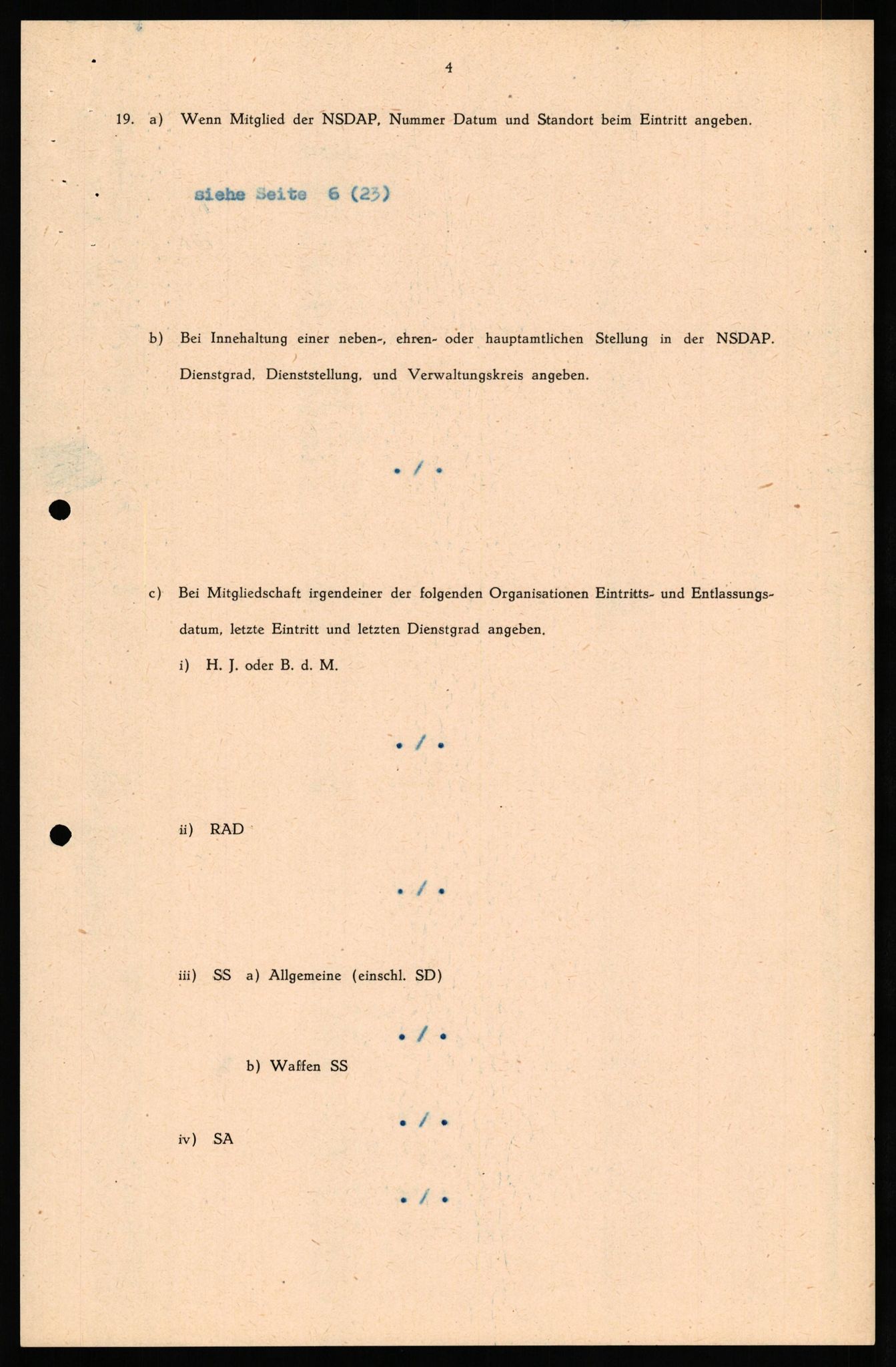 Forsvaret, Forsvarets overkommando II, RA/RAFA-3915/D/Db/L0035: CI Questionaires. Tyske okkupasjonsstyrker i Norge. Tyskere., 1945-1946, s. 501