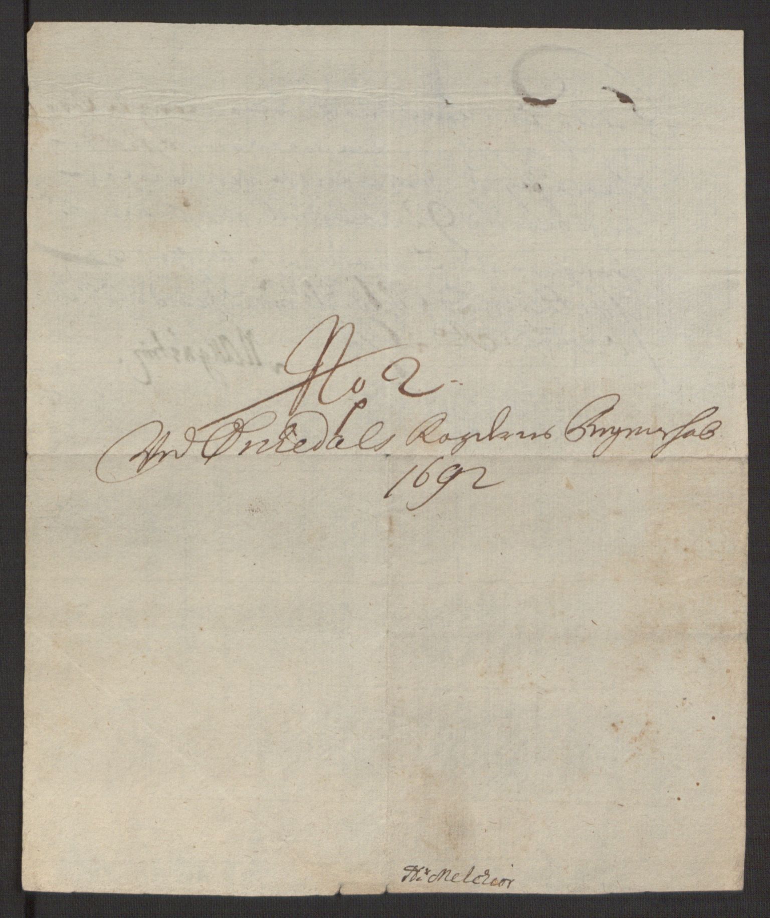 Rentekammeret inntil 1814, Reviderte regnskaper, Fogderegnskap, AV/RA-EA-4092/R58/L3937: Fogderegnskap Orkdal, 1691-1692, s. 352