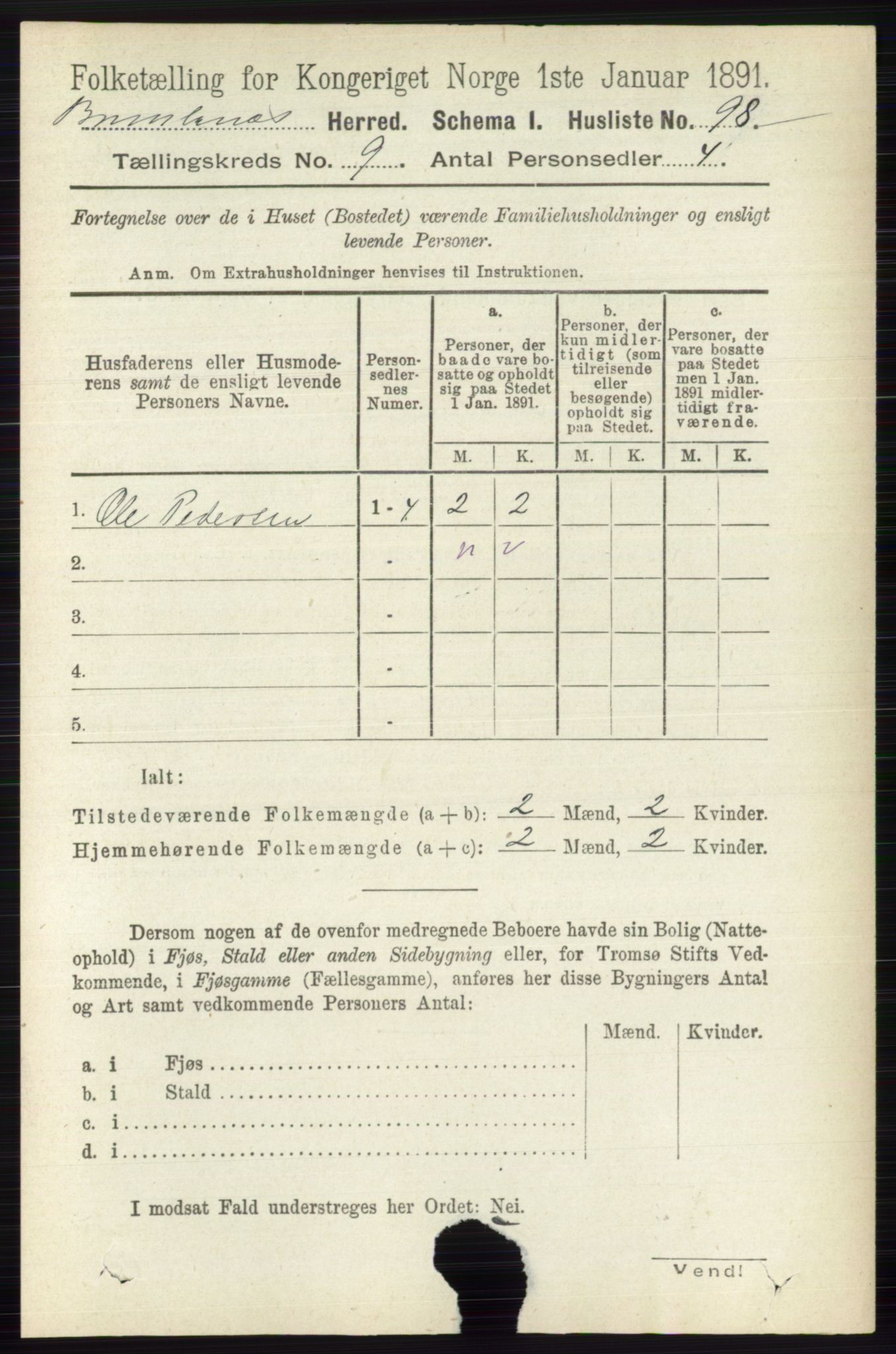 RA, Folketelling 1891 for 0726 Brunlanes herred, 1891, s. 4129