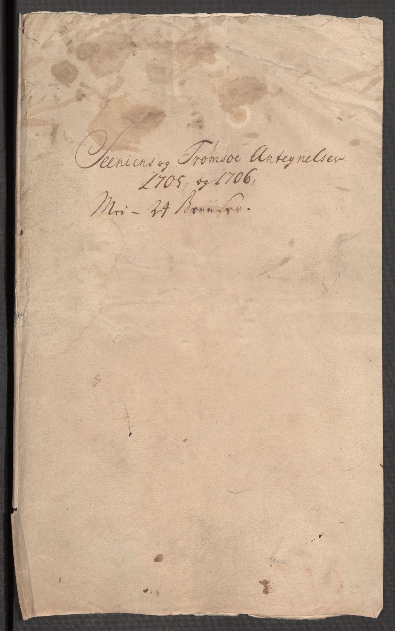Rentekammeret inntil 1814, Reviderte regnskaper, Fogderegnskap, AV/RA-EA-4092/R68/L4756: Fogderegnskap Senja og Troms, 1705-1707, s. 153