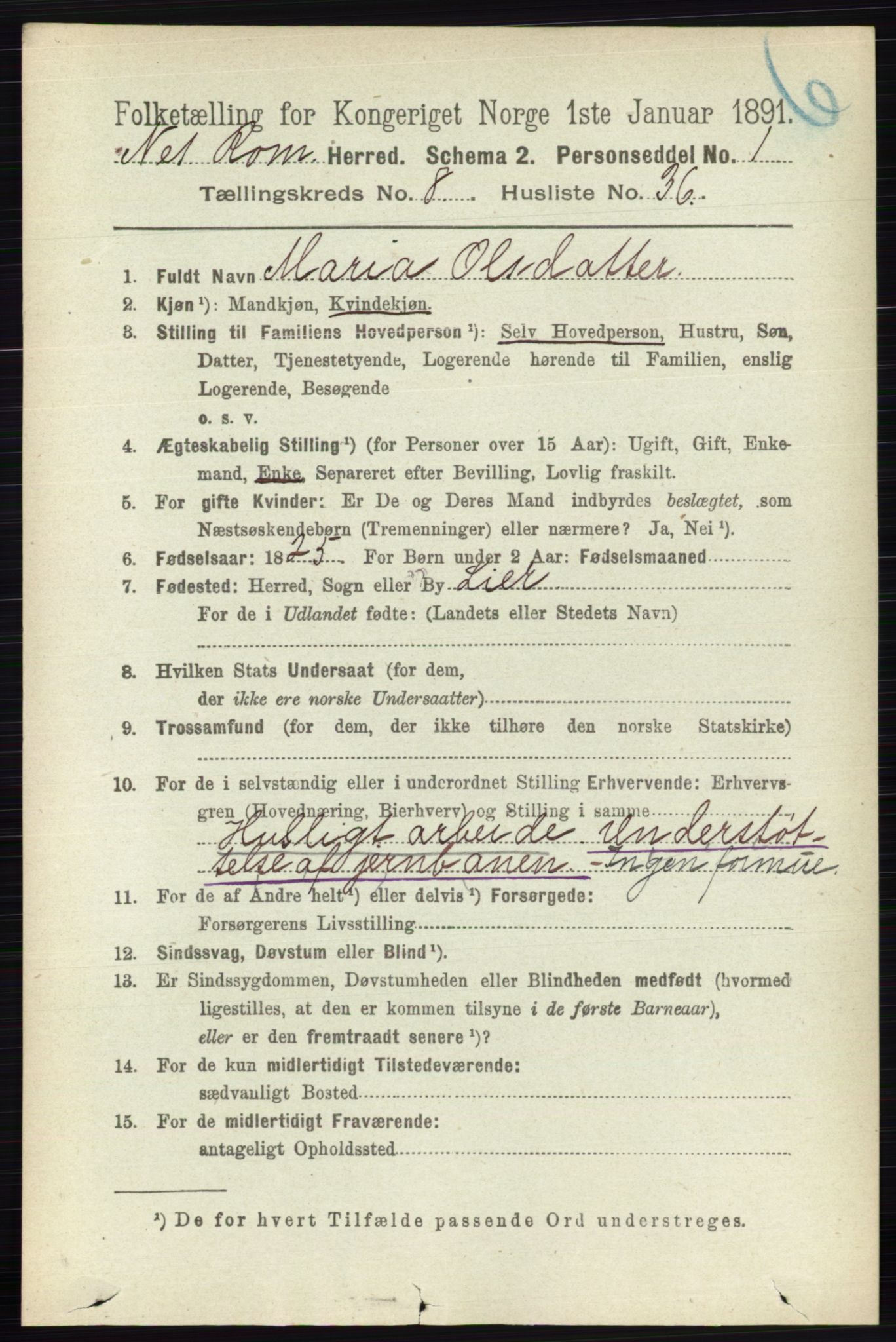 RA, Folketelling 1891 for 0236 Nes herred, 1891, s. 4830