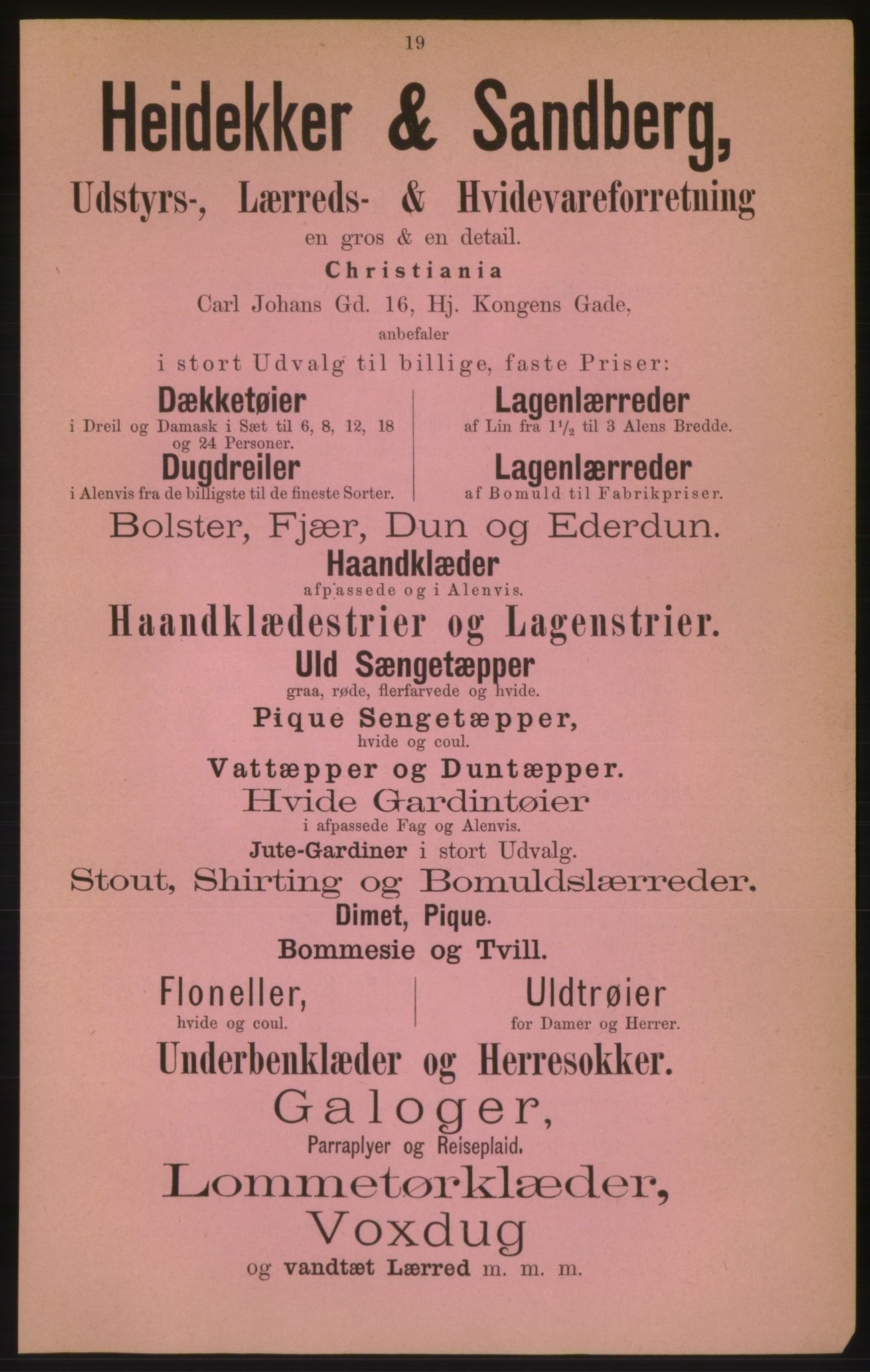 Kristiania/Oslo adressebok, PUBL/-, 1882, s. 19