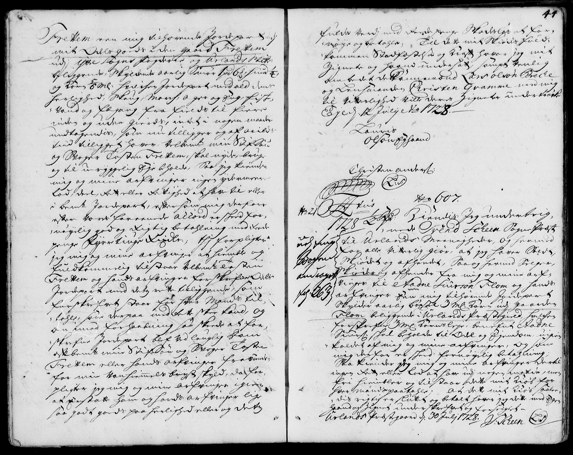Ytre Sogn tingrett, SAB/A-2601/1/G/Gba/L0001a: Pantebok nr. II.B.1a, 1726-1740, s. 44