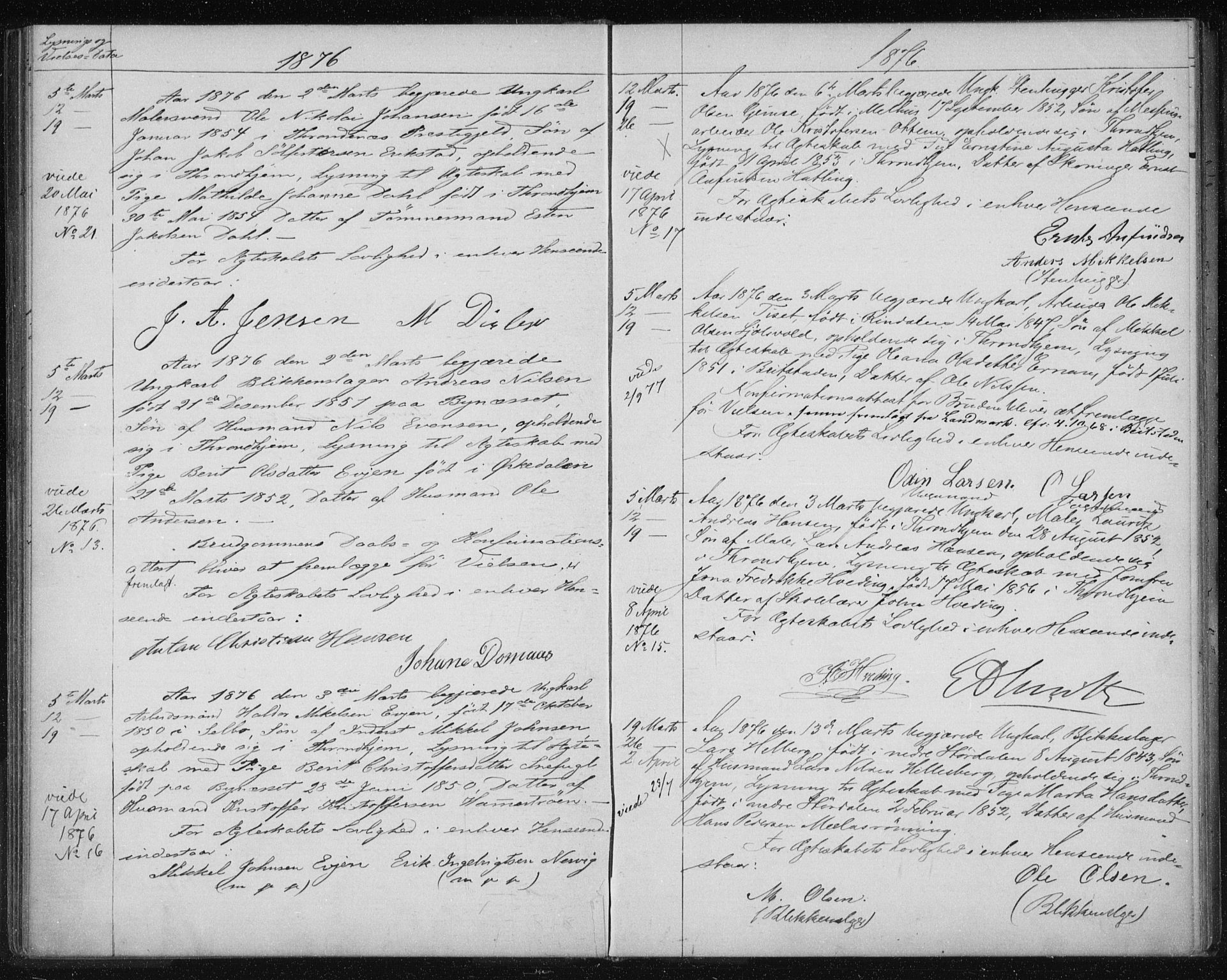 Ministerialprotokoller, klokkerbøker og fødselsregistre - Sør-Trøndelag, SAT/A-1456/601/L0056: Ministerialbok nr. 601A24, 1867-1883