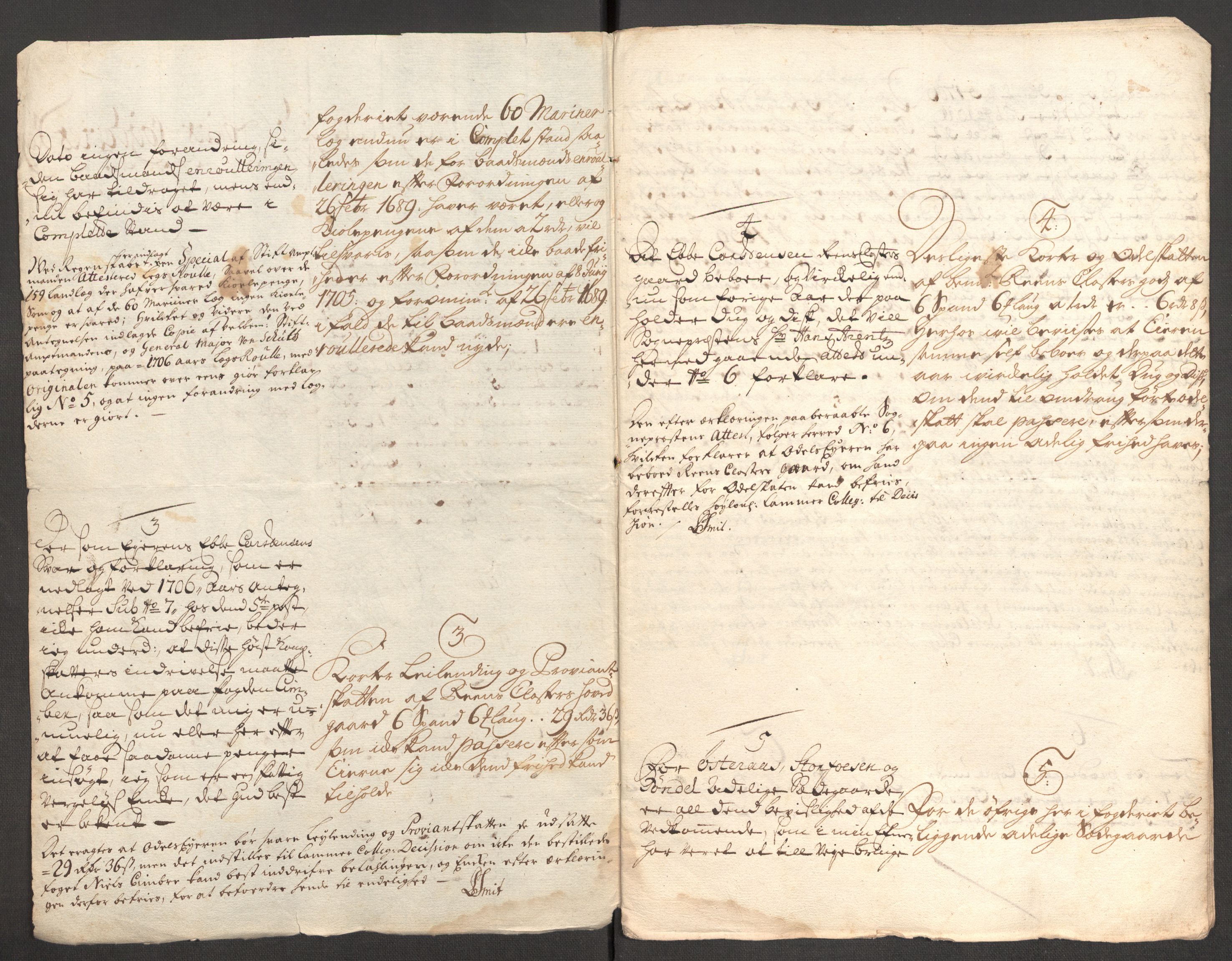 Rentekammeret inntil 1814, Reviderte regnskaper, Fogderegnskap, RA/EA-4092/R57/L3857: Fogderegnskap Fosen, 1706-1707, s. 458