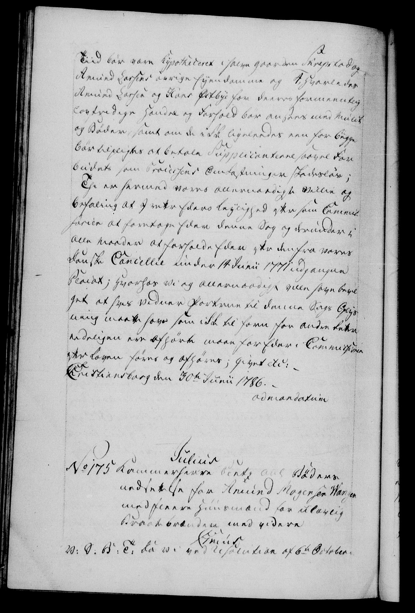 Danske Kanselli 1572-1799, AV/RA-EA-3023/F/Fc/Fca/Fcab/L0043: Norske tegnelser, 1782-1786, s. 725b