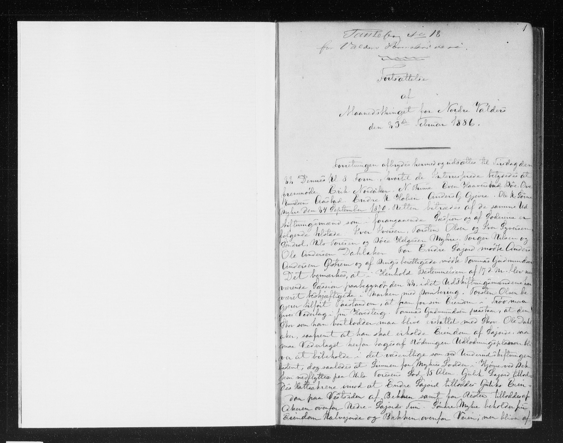 Valdres sorenskriveri, AV/SAH-TING-016/H/Hb/Hba/L0018: Pantebok nr. 18, 1886-1888, s. 1