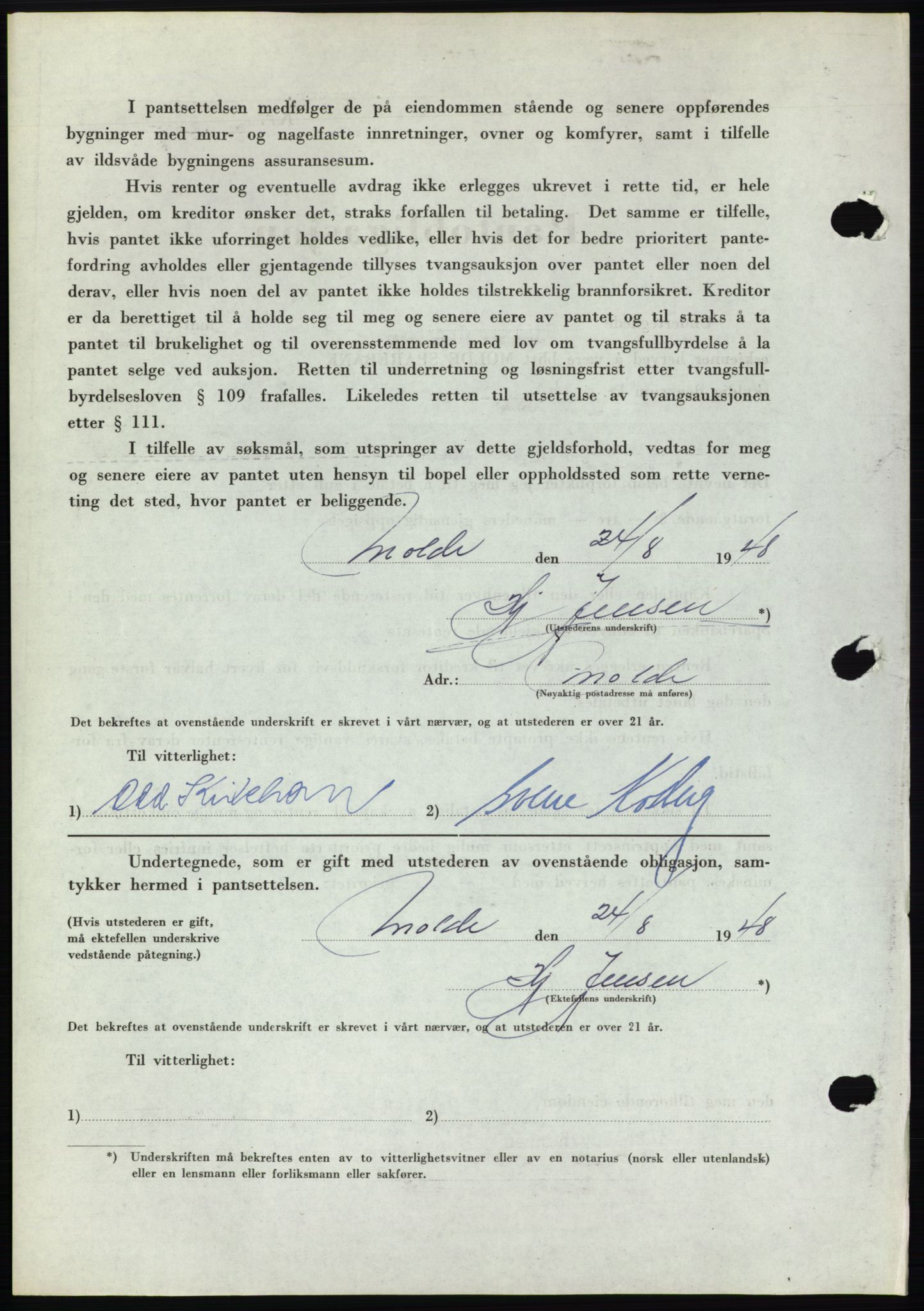 Romsdal sorenskriveri, AV/SAT-A-4149/1/2/2C: Pantebok nr. B4, 1948-1949, Dagboknr: 2228/1948